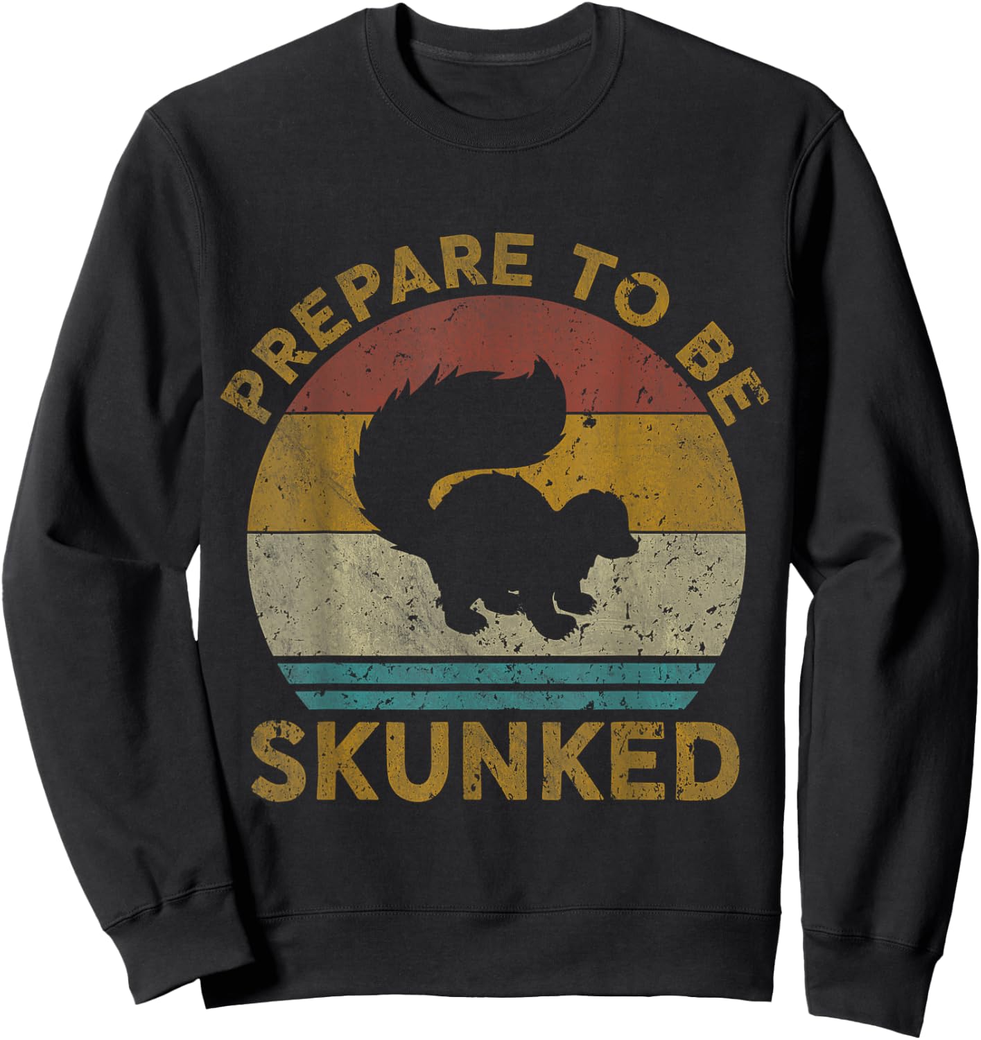 Prepare To Be Skunked Cribbage Lovers Vintage Cribbage Game Sweatshirt - Sweatshirt | Black