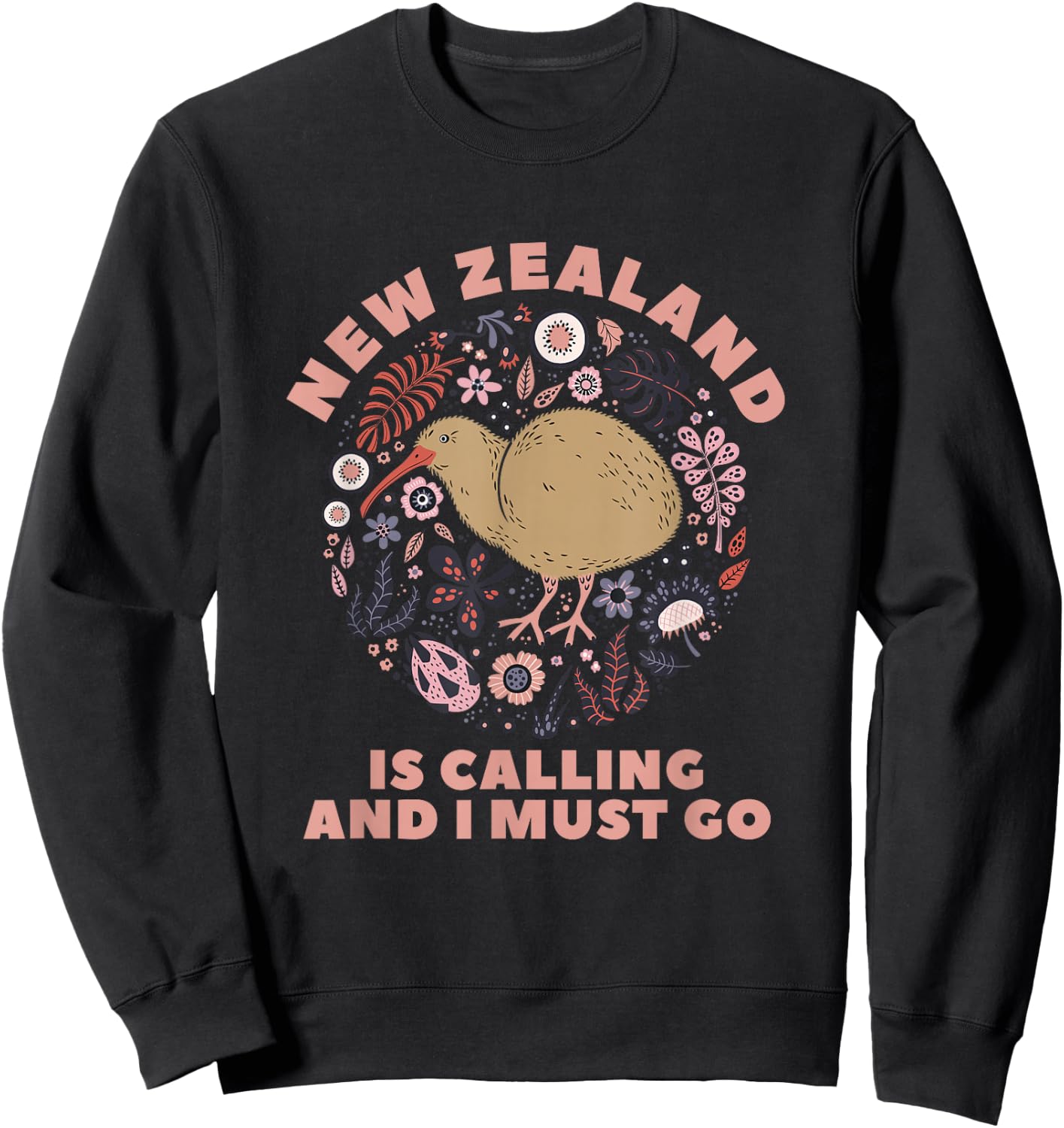 New Zealand Is Calling And I Must Go New Zealand Sweatshirt - Sweatshirt | Black