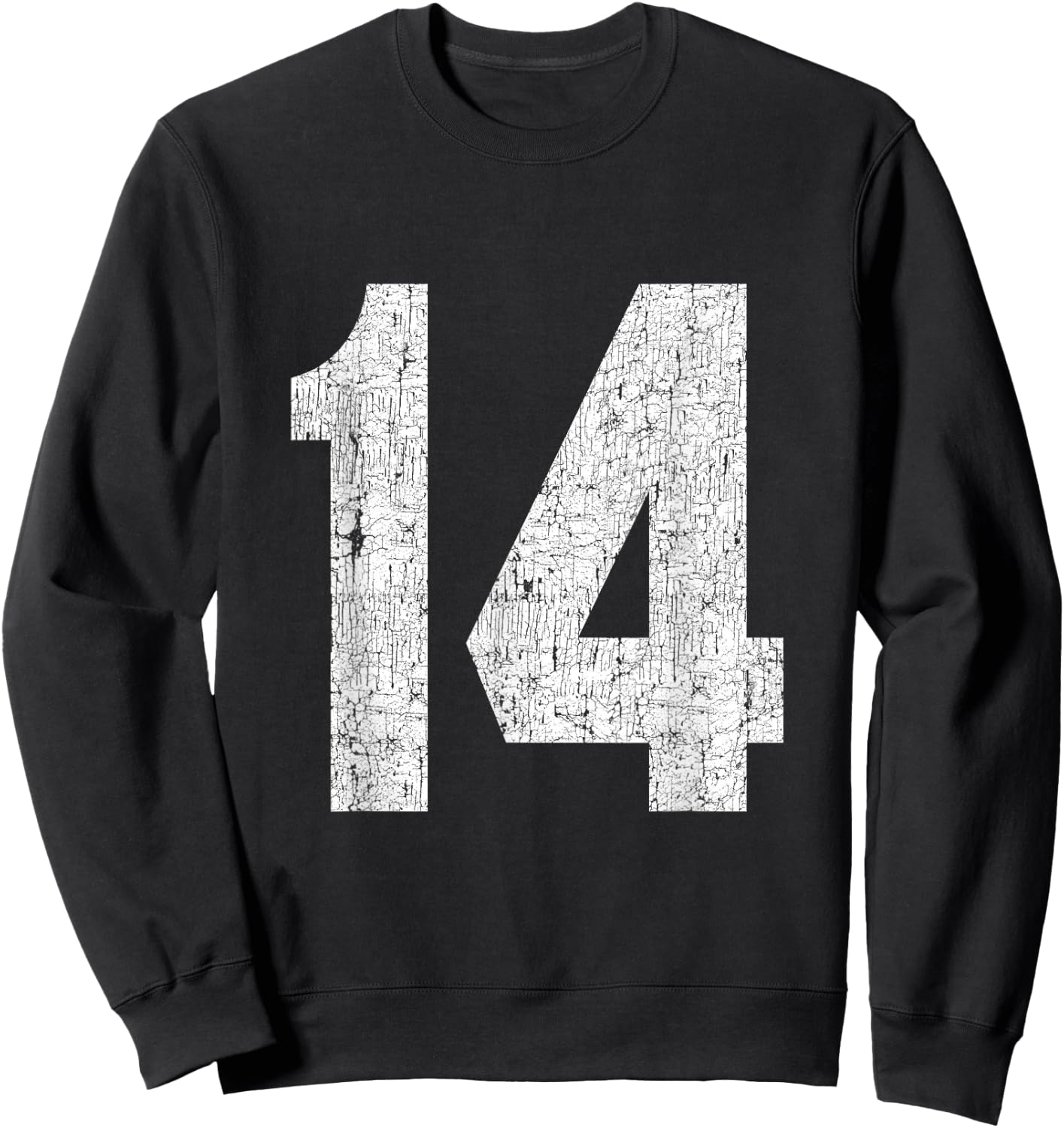 #14 Jersey Uniform Varsity Sports Number, 14th Birthday Sweatshirt - Sweatshirt | Black