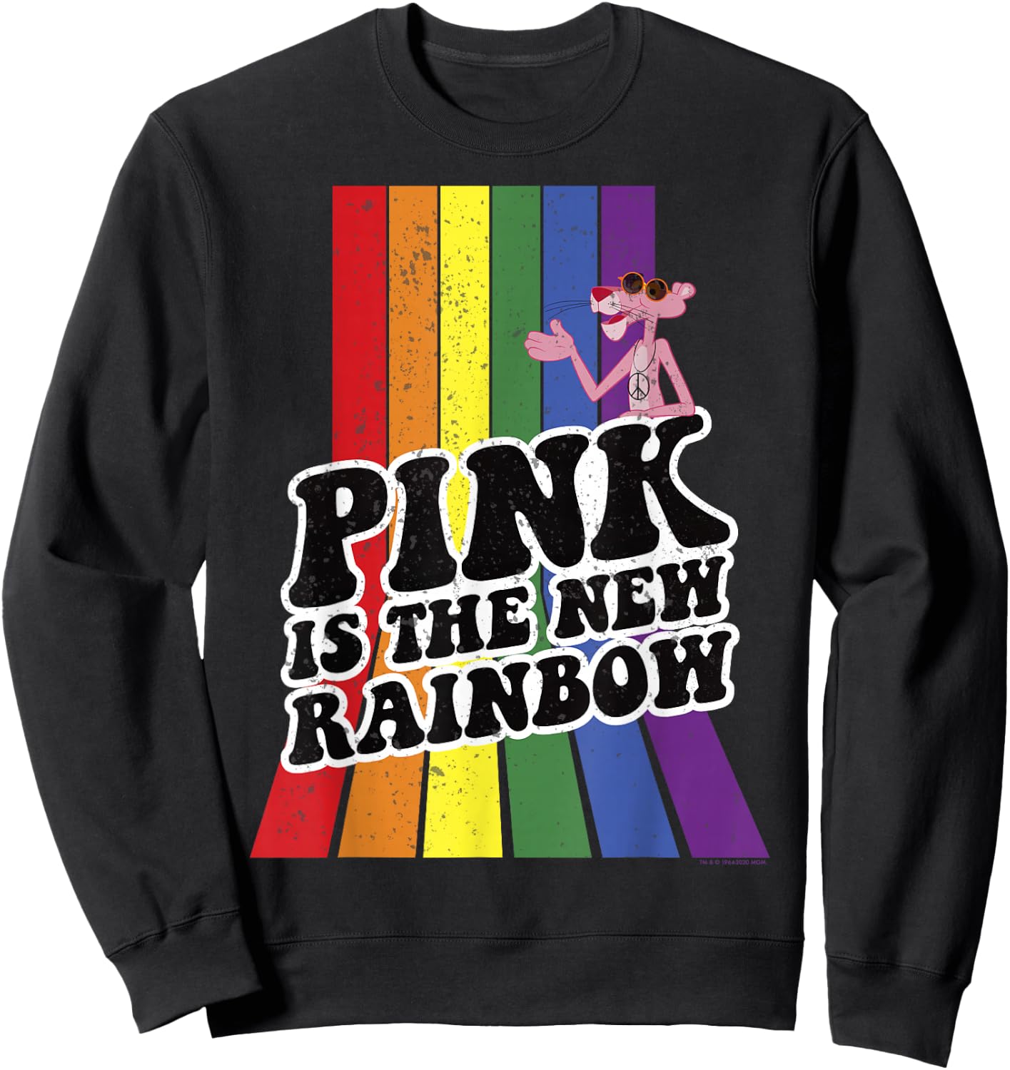 The Pink Panther Pink Is The New Rainbow Sweatshirt - Sweatshirt | Black