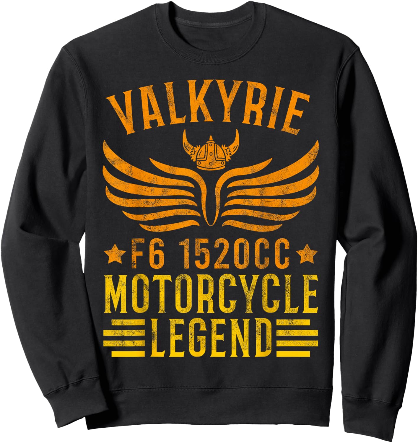 Vintage Valkyrie Motorcycle F6 1520cc Biker Mechanic Gift Sweatshirt - Sweatshirt | Black