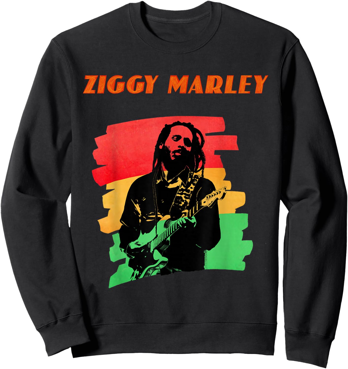 Ziggy Marley - Official Merchandise - Red Green Gold Sweatshirt - Sweatshirt | Black