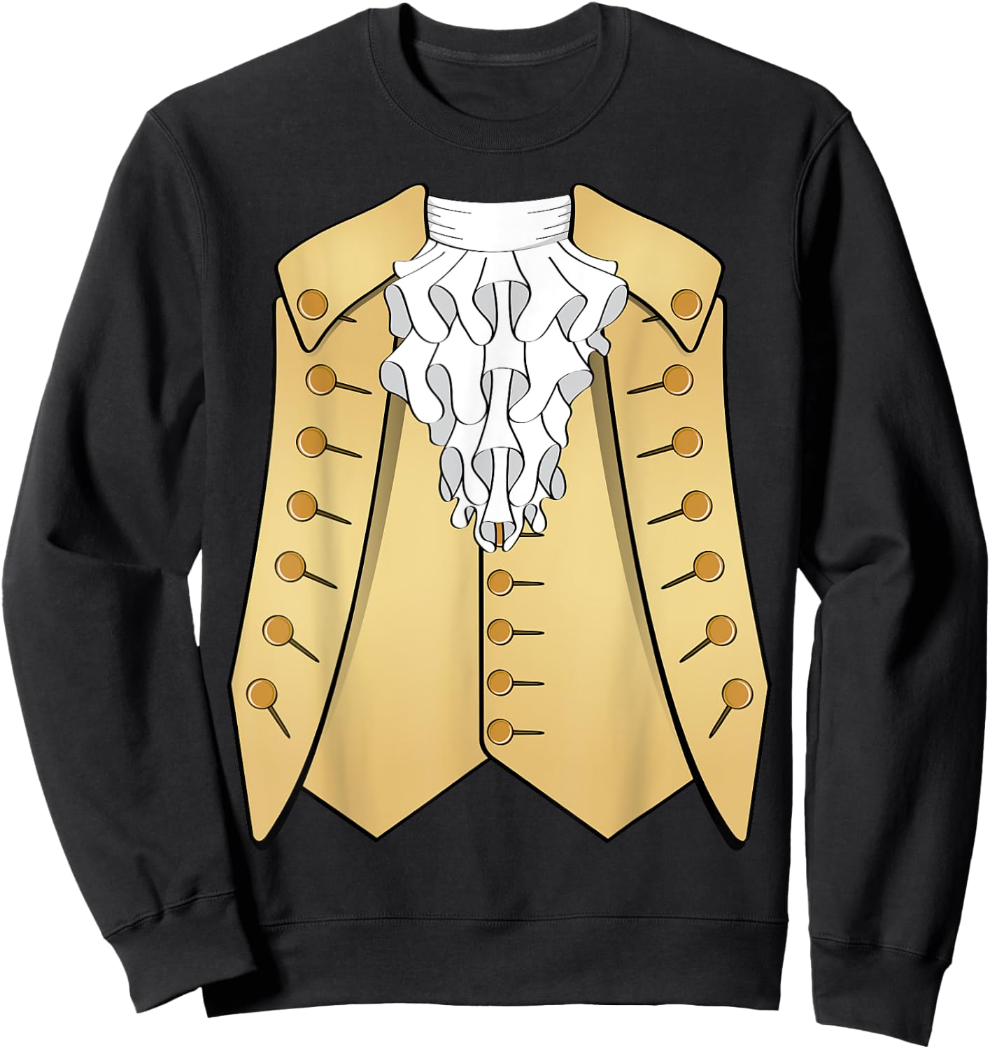 Colonial 18th Century Historic America Aristocrat Costume Sweatshirt - Sweatshirt | Black