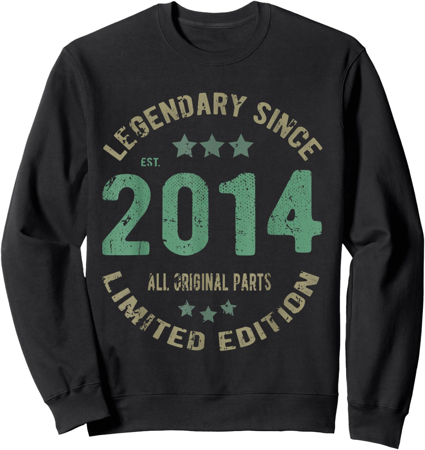 11 Year Old Bday Legend Since 2014 - Vintage 11th Birthday Sweatshirt - Sweatshirt | Black