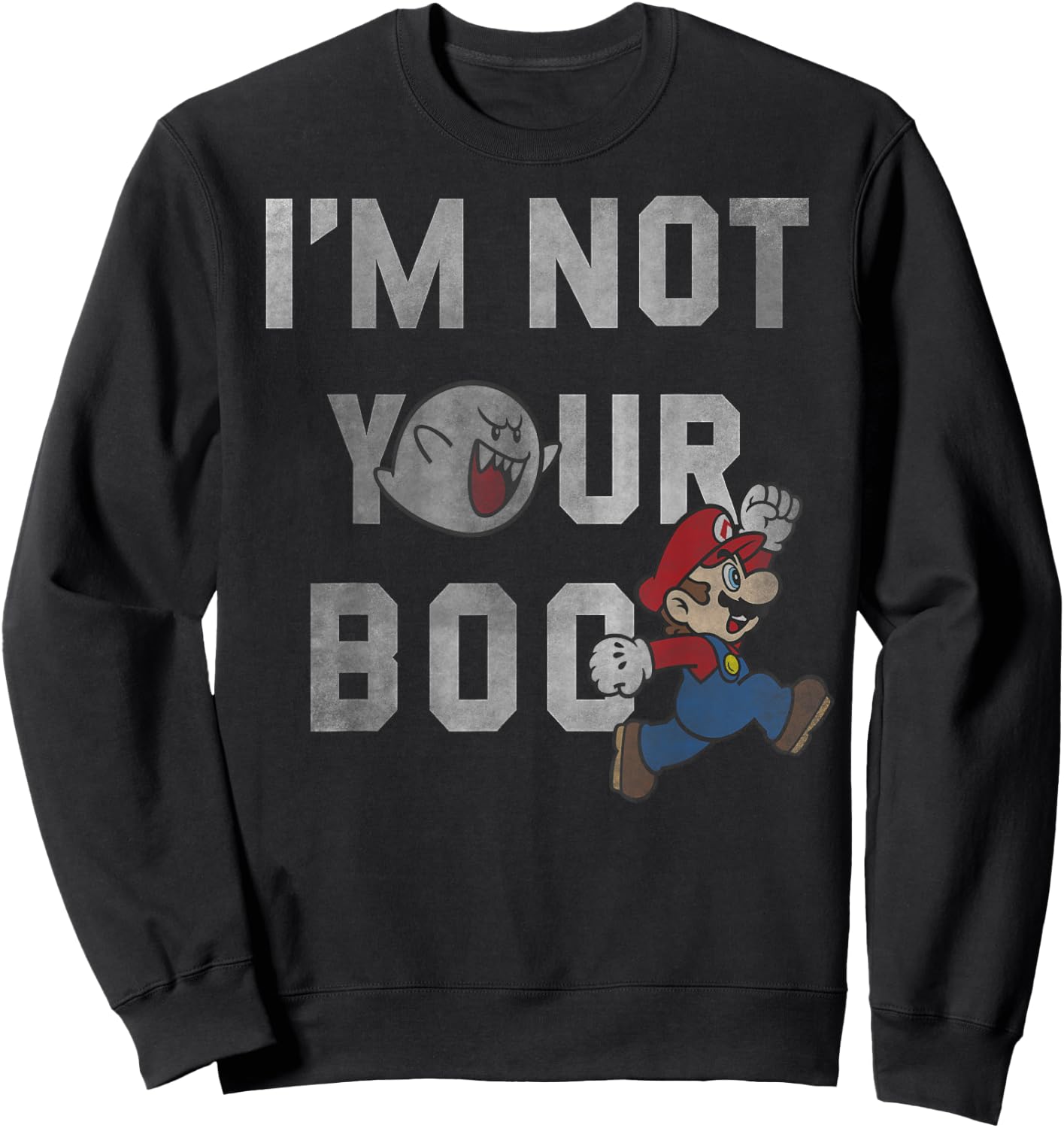 Super Mario I'm Not Your Boo Sweatshirt - Sweatshirt | Black