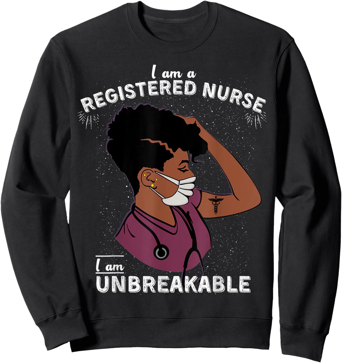 Gift For Registered Nurse Women RN Nurse Life Black Nurse Sweatshirt - Sweatshirt | Black