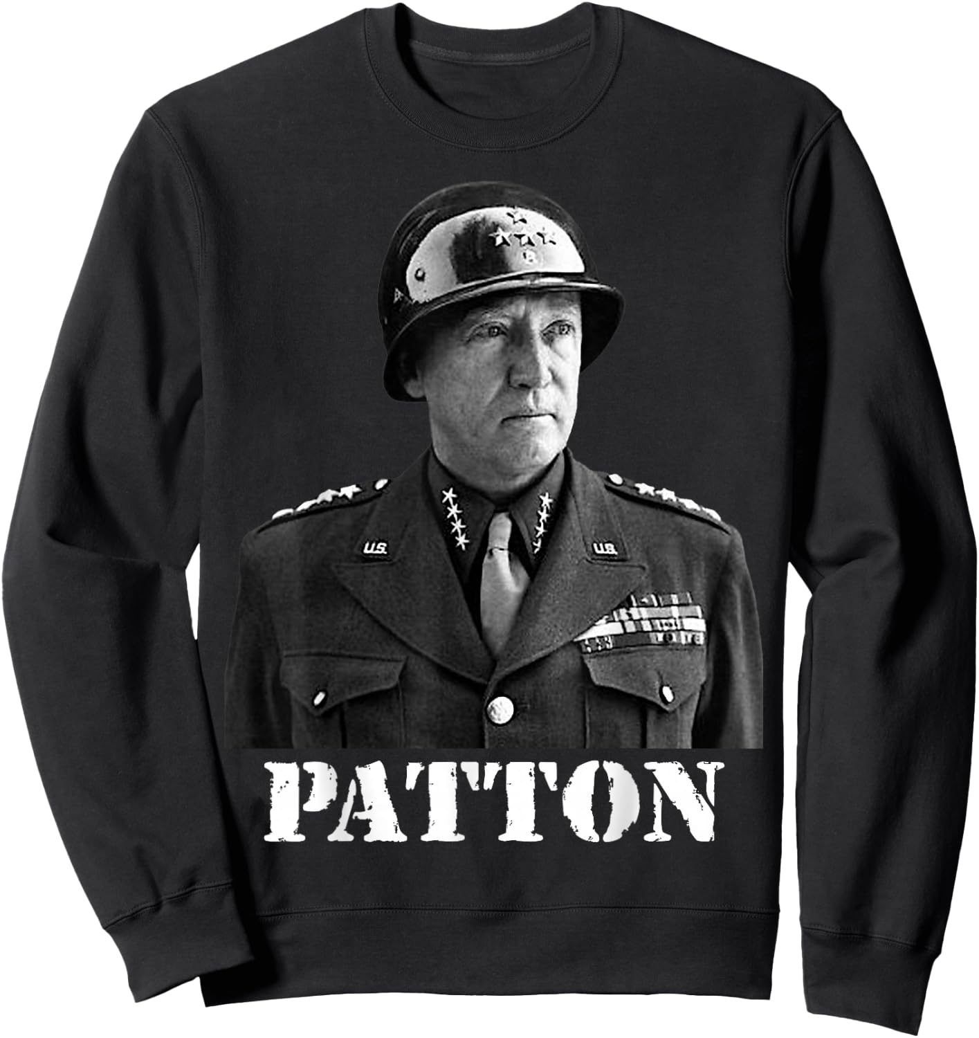 George Patton World War II Victory Memorial Independence Day Sweatshirt - Sweatshirt | Black