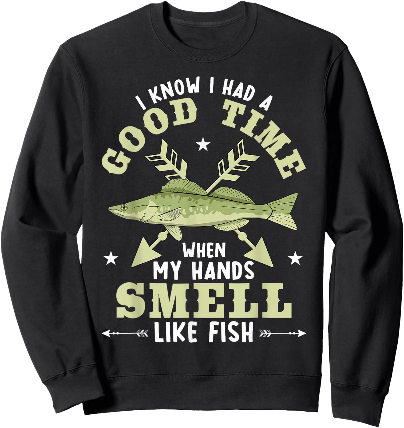 Bow Archer Fishing Fish Hunting Funny Bowfishing Sweatshirt - Sweatshirt | Black
