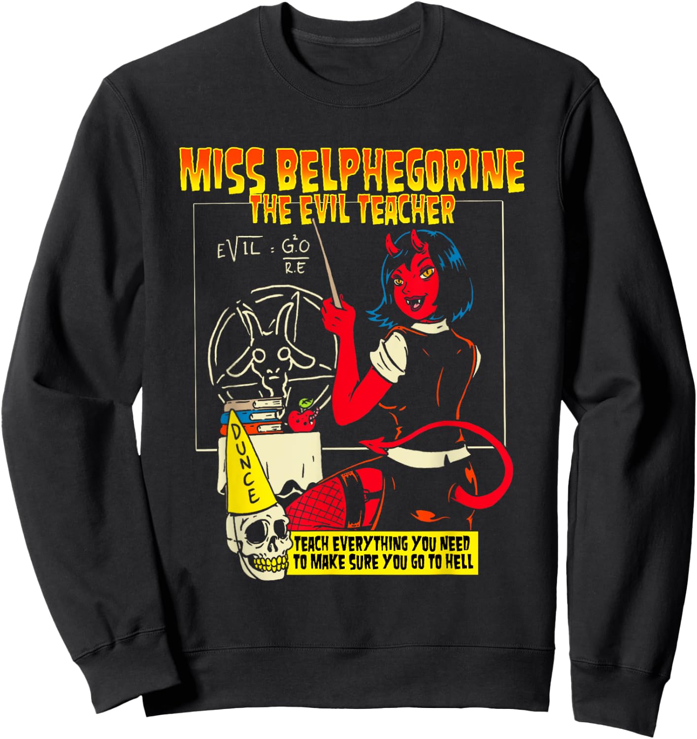 Miss Belphegorine Belphegor Demon Succubus Evil Teacher Women Sweatshirt - Sweatshirt | Black