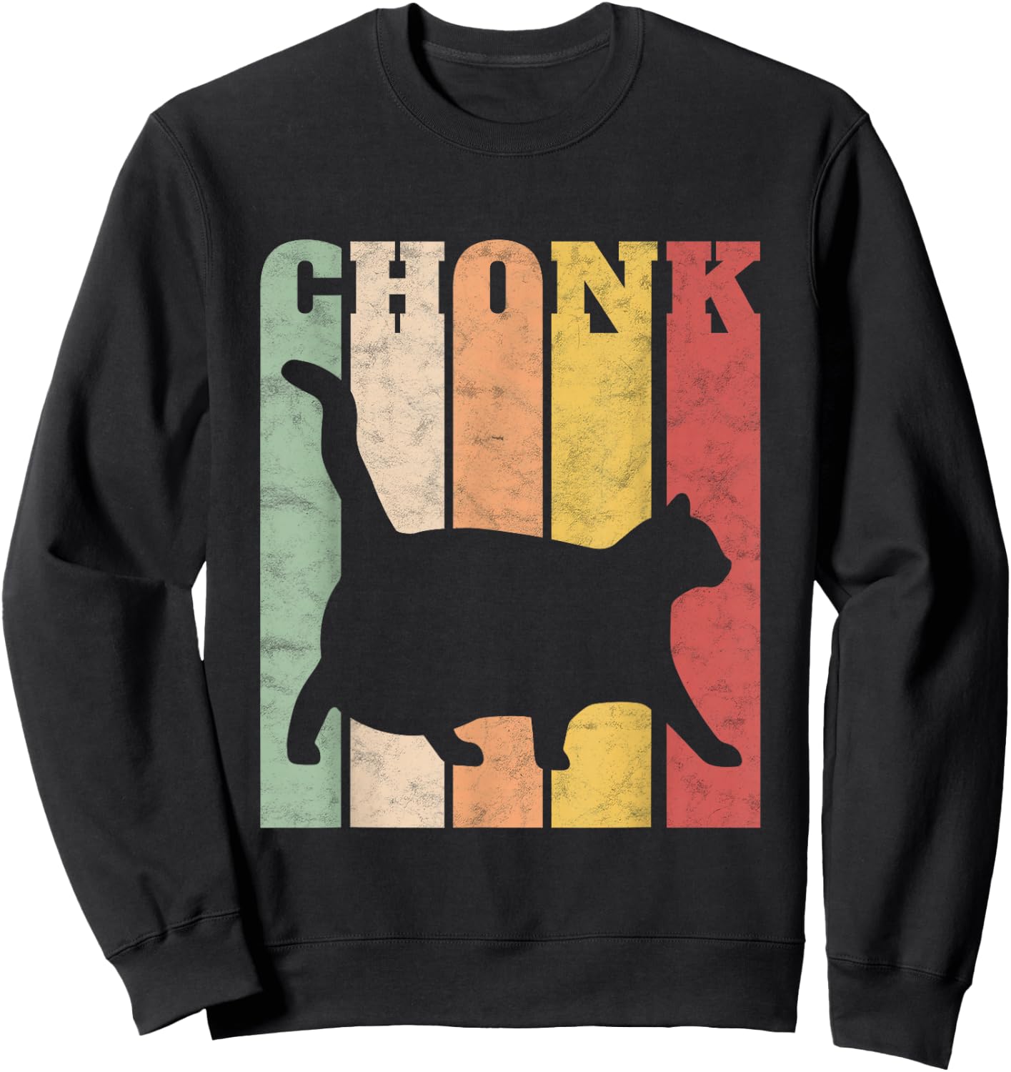 Chonk Scale Cat Meme Chonky Chonk Memes Sweatshirt - Sweatshirt | Black