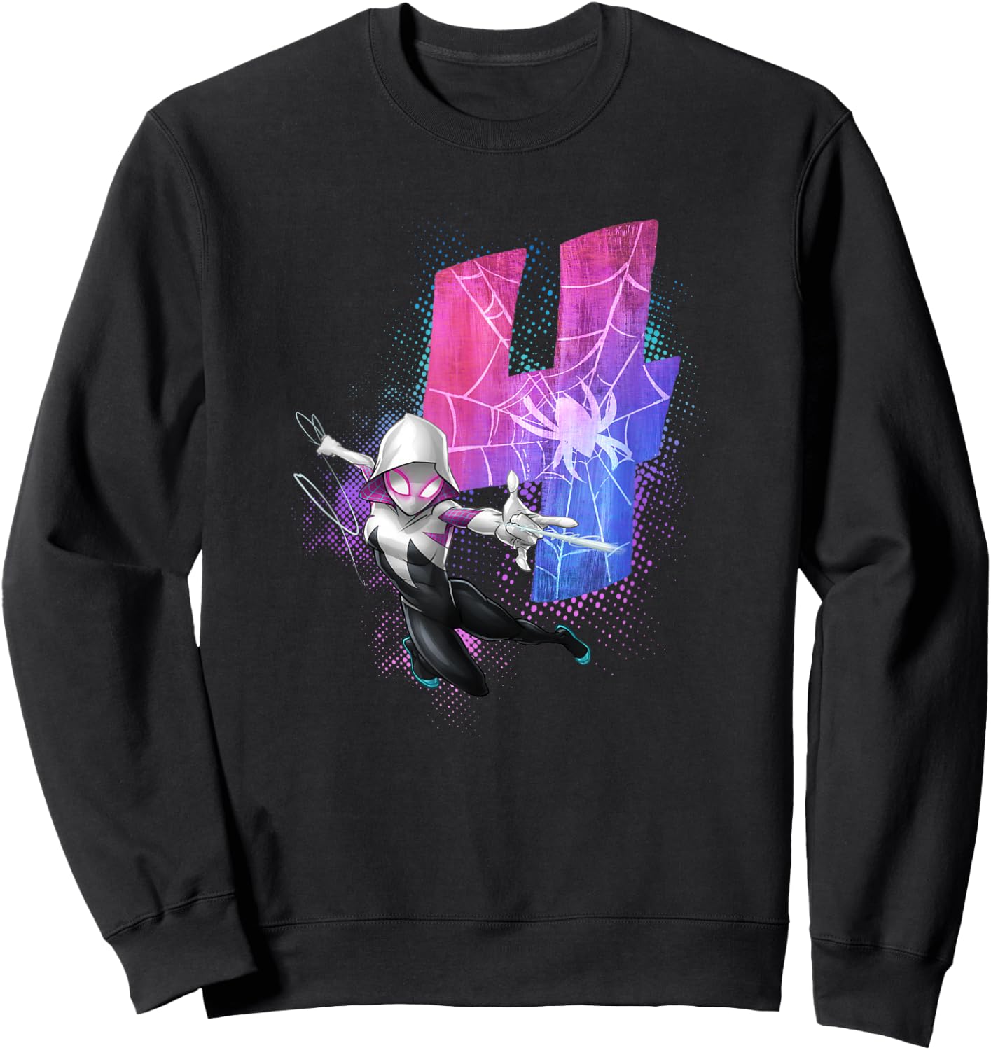 Marvel Ghost-Spider Gwen Stacy 4th Birthday Graphic Sweatshirt - Sweatshirt | Black