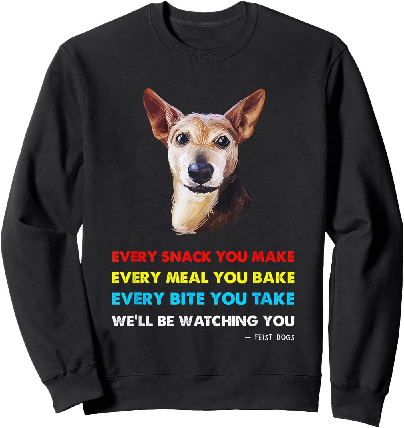 Feist Dog Shirt | Feist Sweatshirt - Sweatshirt | Black