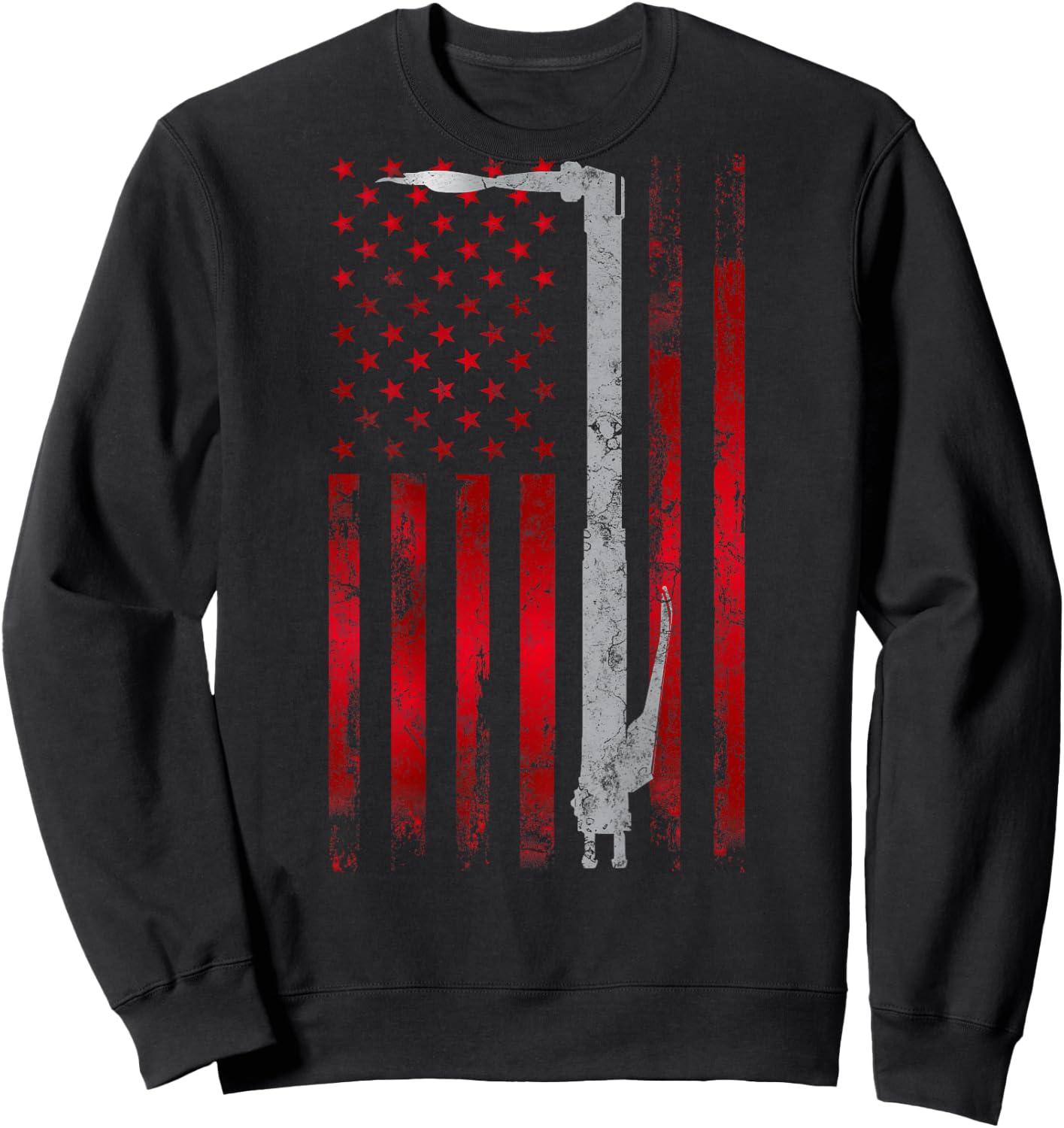 Welding Vintage Patriotic USA American Flag Welder gift Sweatshirt - Sweatshirt | Black
