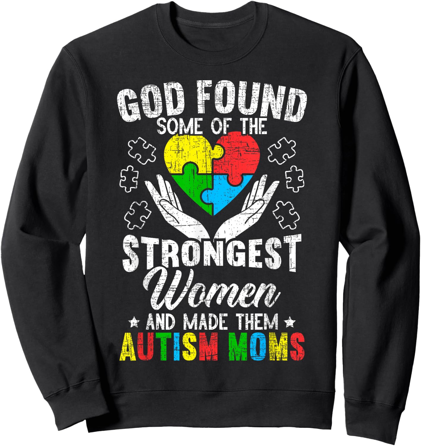 Autism Mom ASD Awareness Autism Spectrum Disorder Mother Sweatshirt - Sweatshirt | Black
