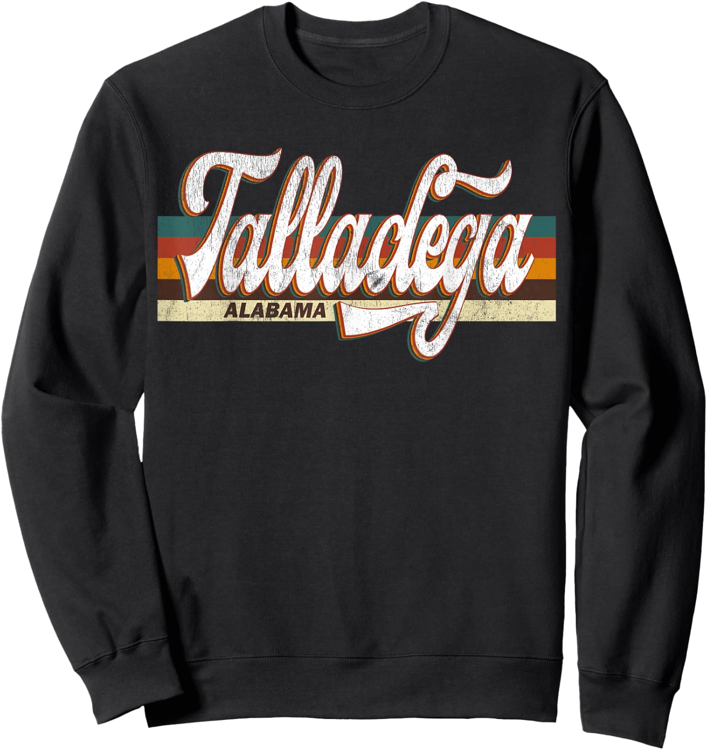 Vintage 80s 70s Talladega Retro Alabama Sweatshirt - Sweatshirt | Black