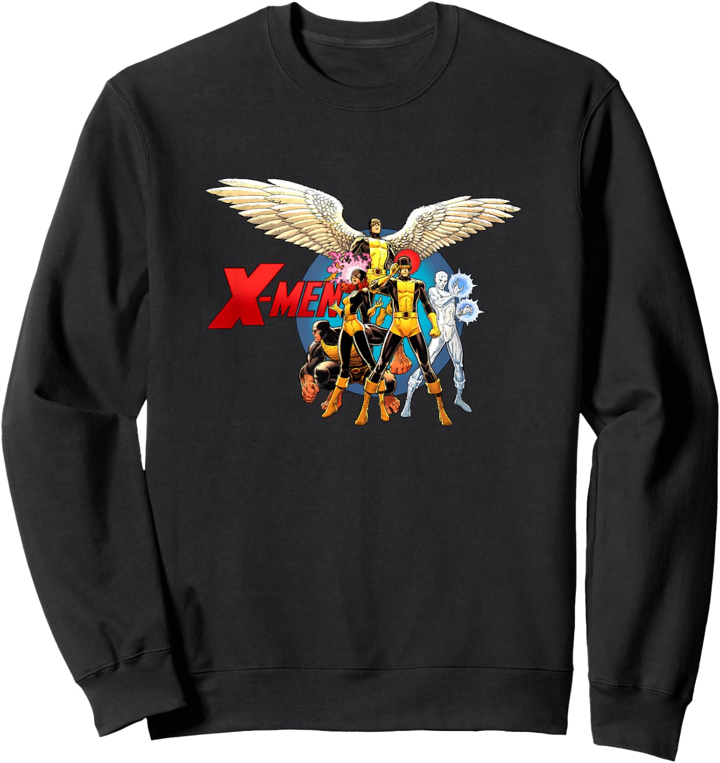 Marvel X-Men Original Team Super Hero Poses Group Shot Sweatshirt - Sweatshirt | Black