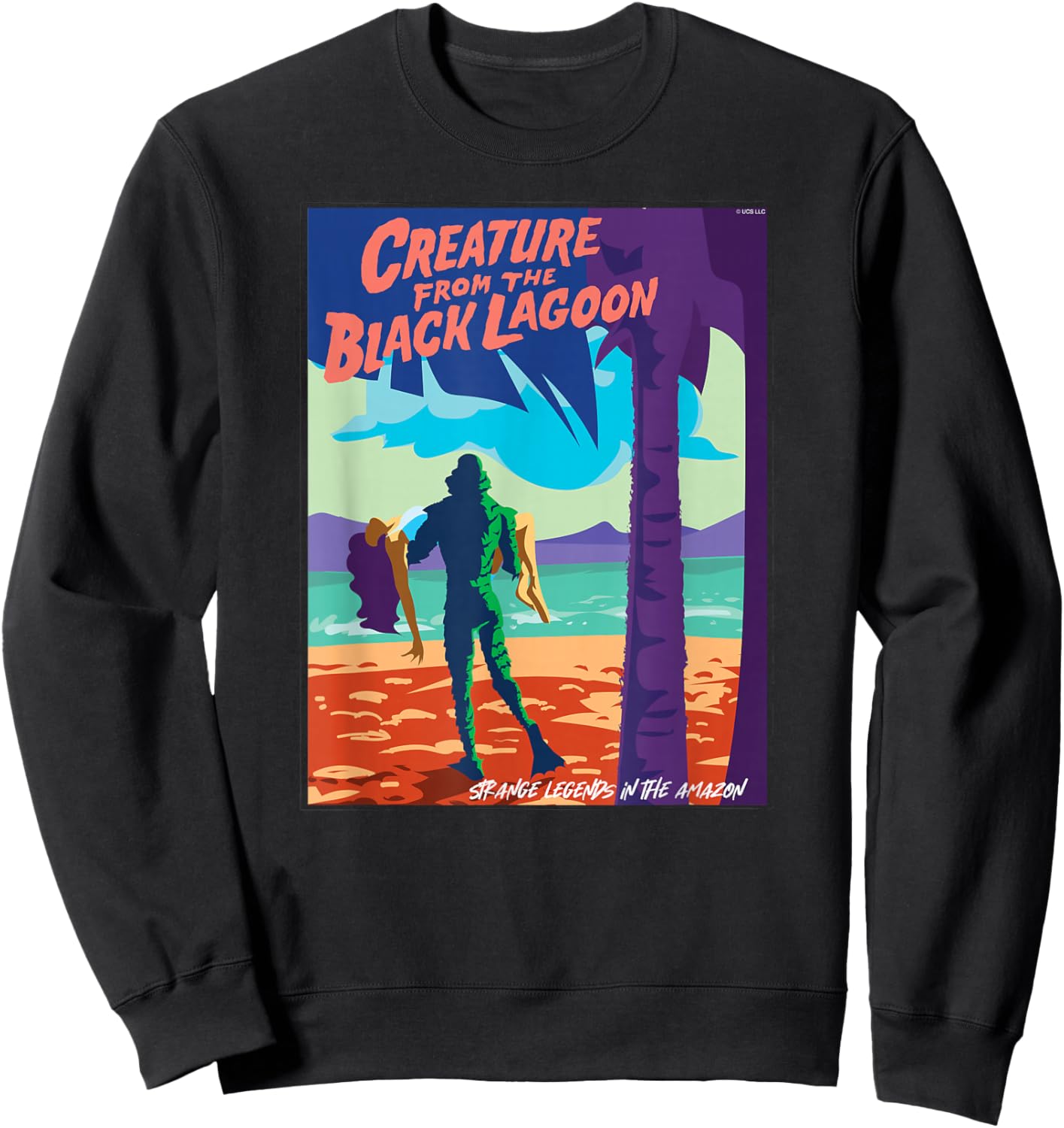 Universal Monsters Creature from the Black Lagoon Poster Sweatshirt - Sweatshirt | Black