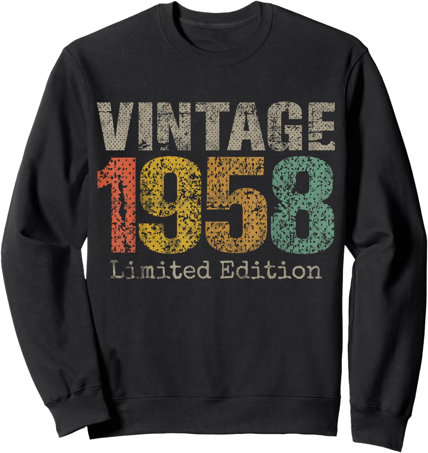Vintage 1958 Limited Edition 67th Birthday Gifts 67 Year Old Sweatshirt - Sweatshirt | Black