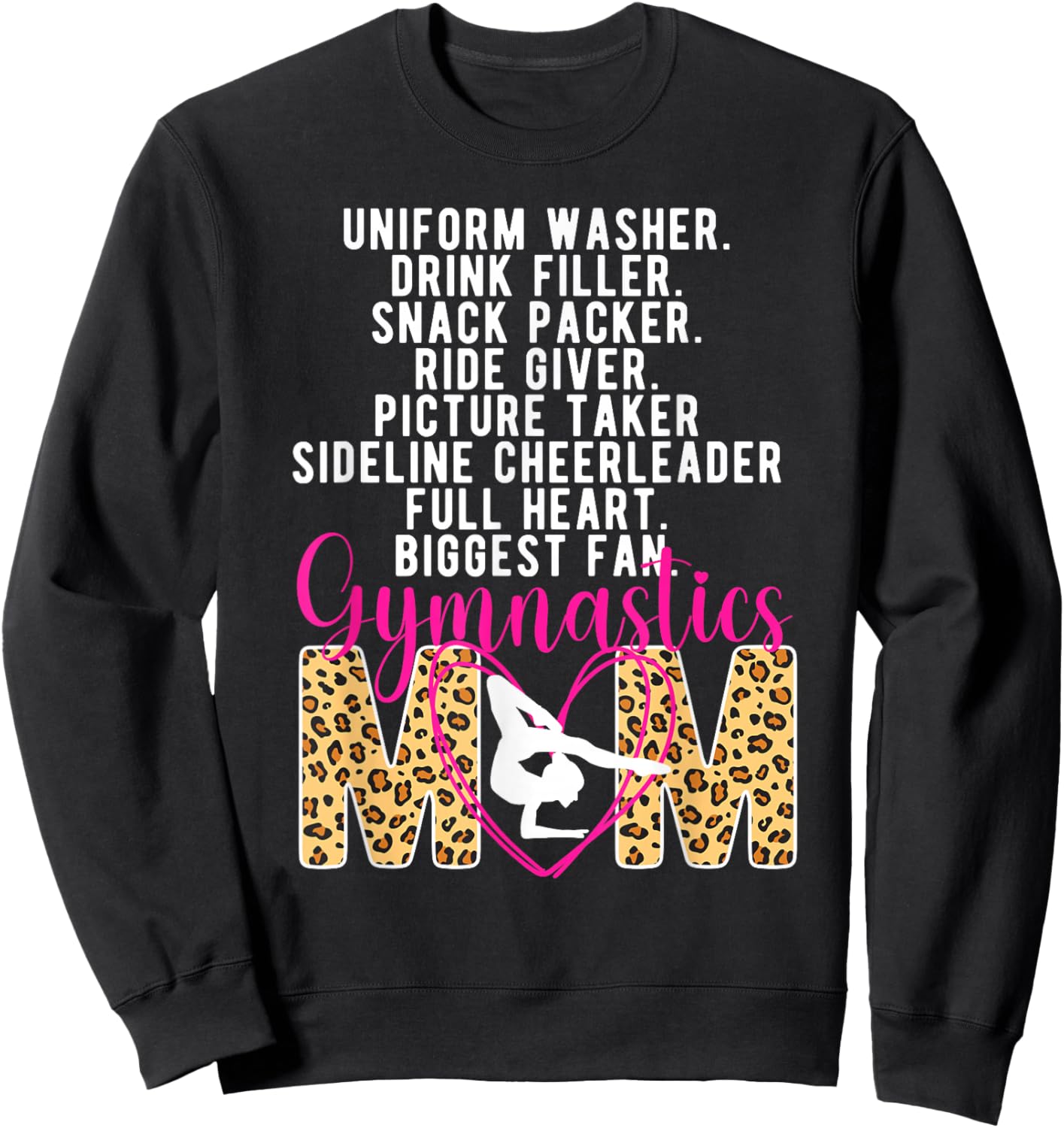Gymnastics Mom Definition Mom Of A Gymnast Mother Sweatshirt - Sweatshirt | Black