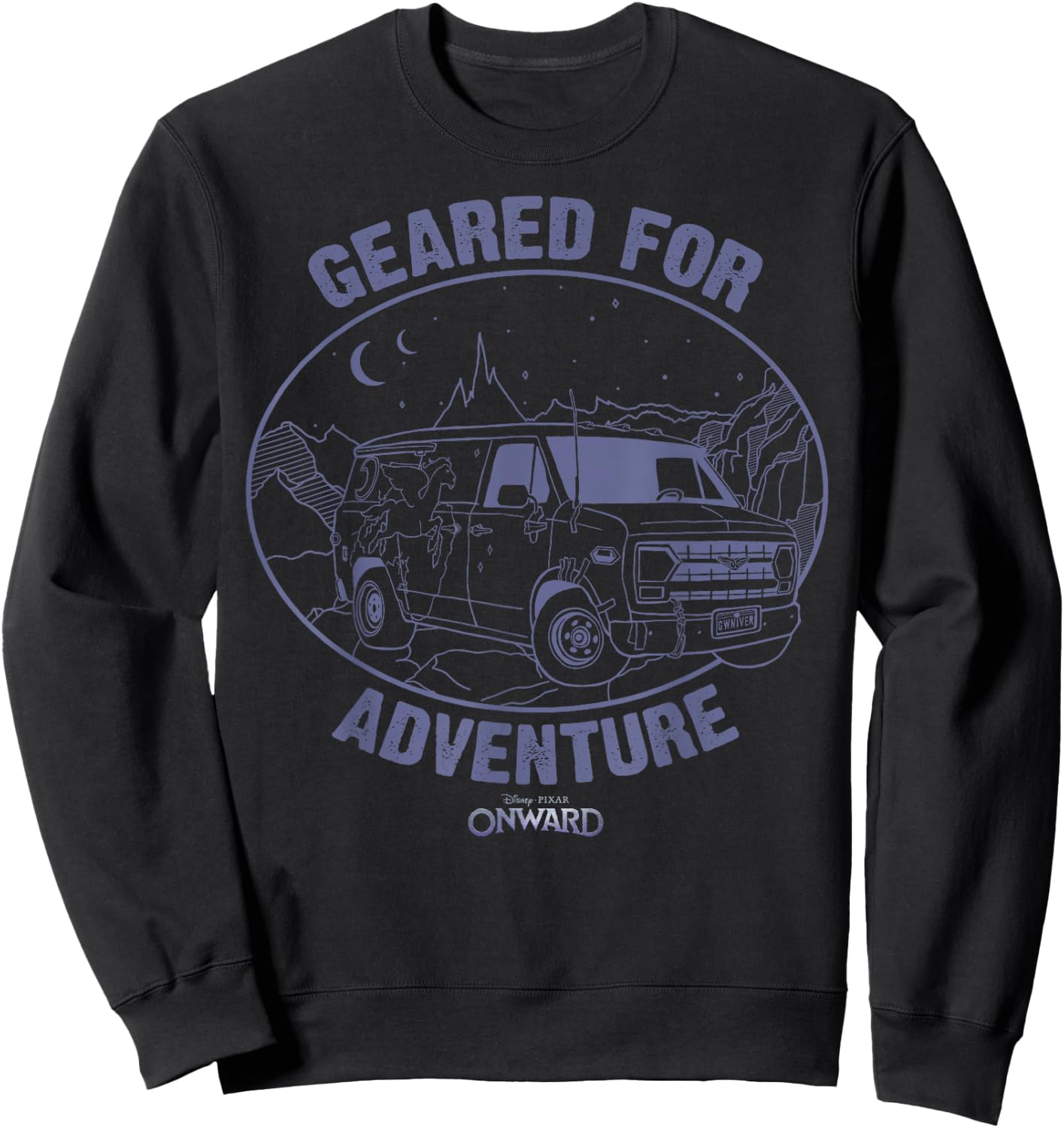 Disney Pixar Onward Guinevere Geared For Adventure Sweatshirt - Sweatshirt | Black