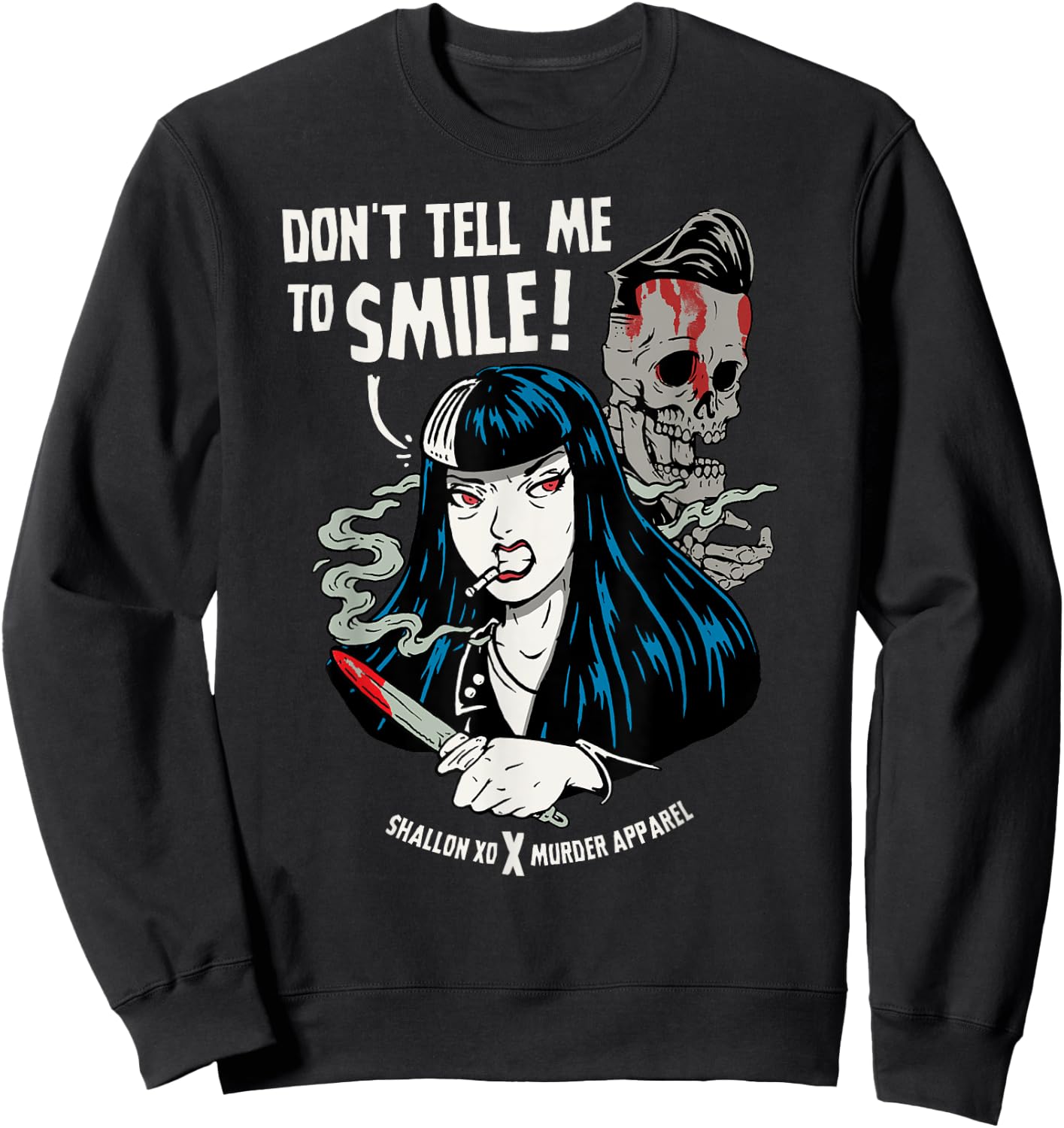 Don't Tell Me To Smile Feminist AF Sweatshirt - Sweatshirt | Black