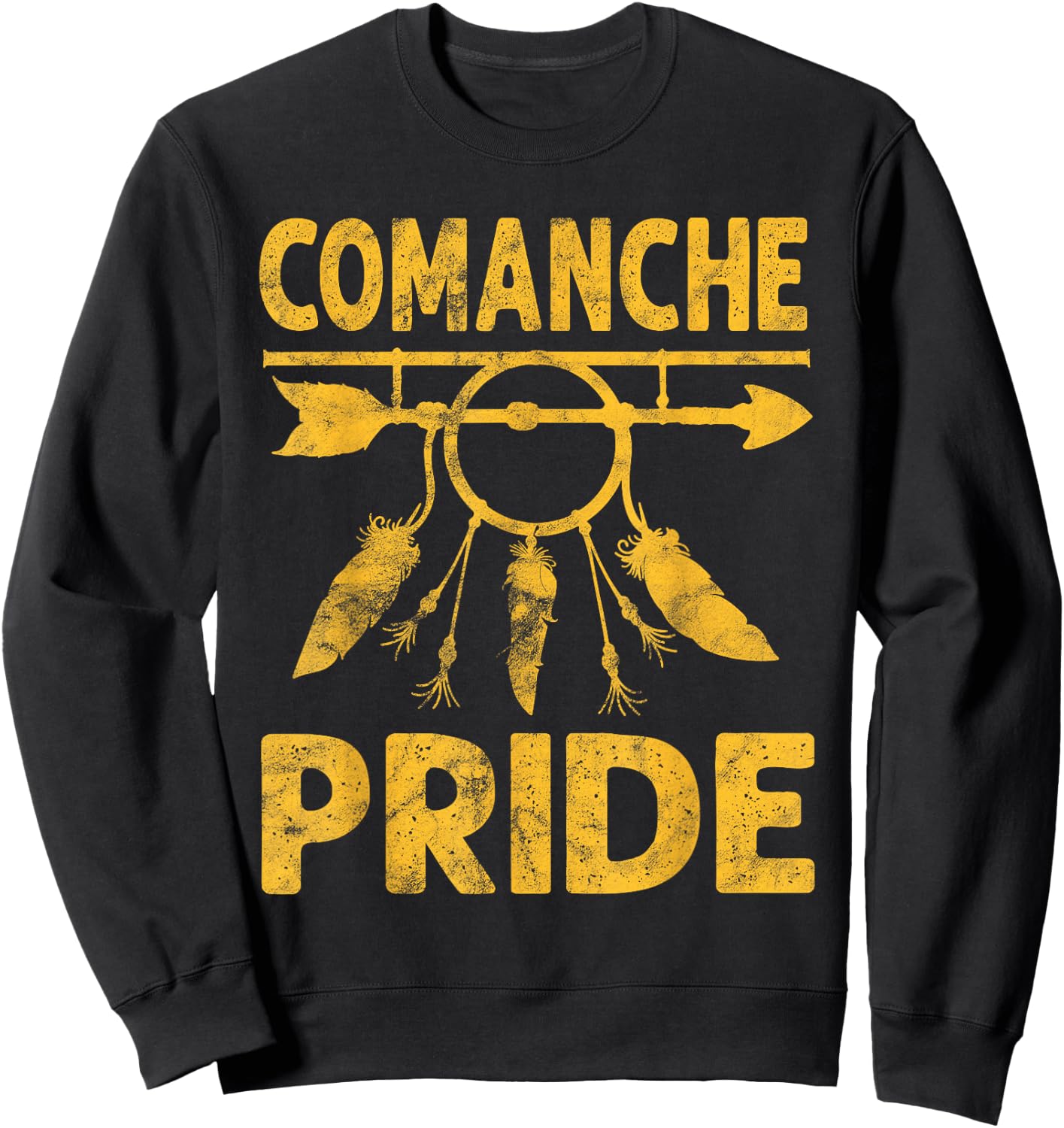 comanche Pride Native American vintage Gift Men Women Sweatshirt - Sweatshirt | Black