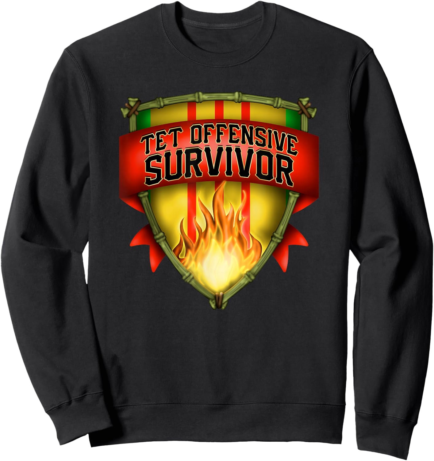 Vietnam Veteran Tet Offensive Survivor Sweatshirt - Sweatshirt | Black