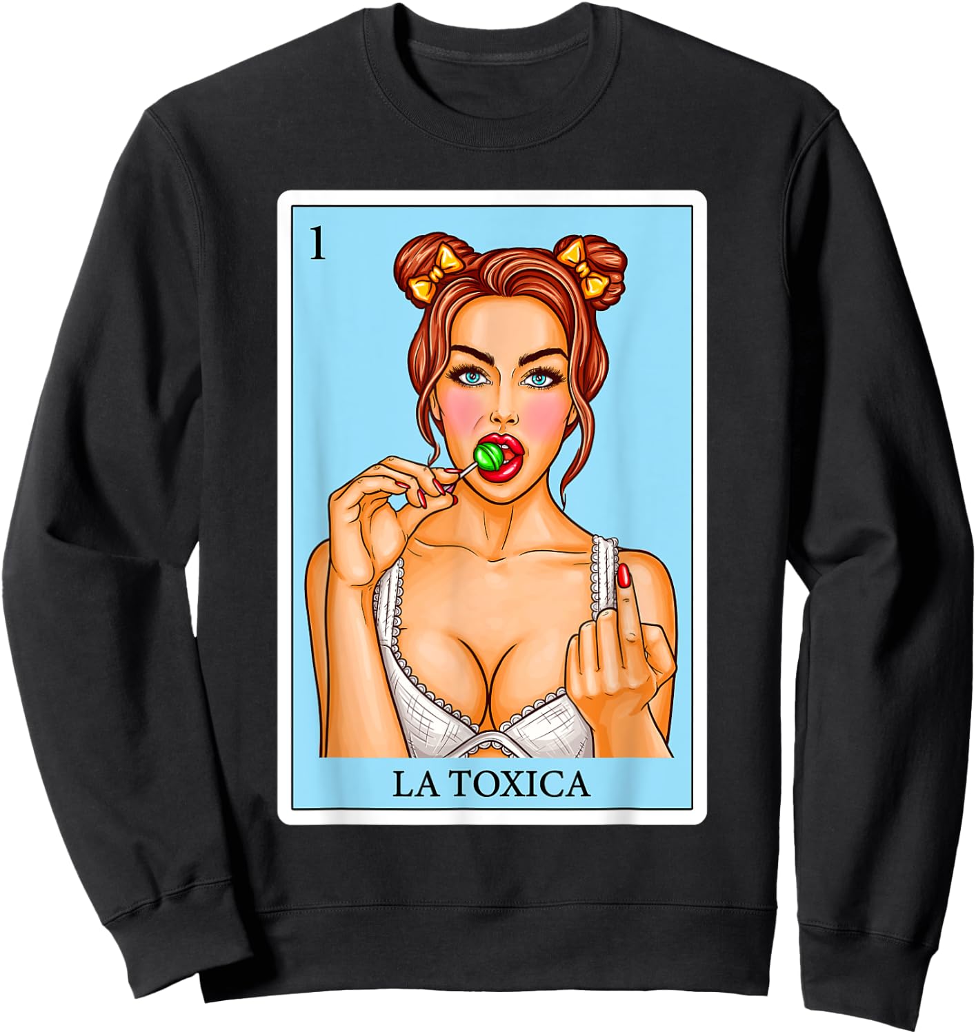 Toxica Women Gifts Spanish-Mexican Bingo Girls - La Toxica Sweatshirt - Sweatshirt | Black