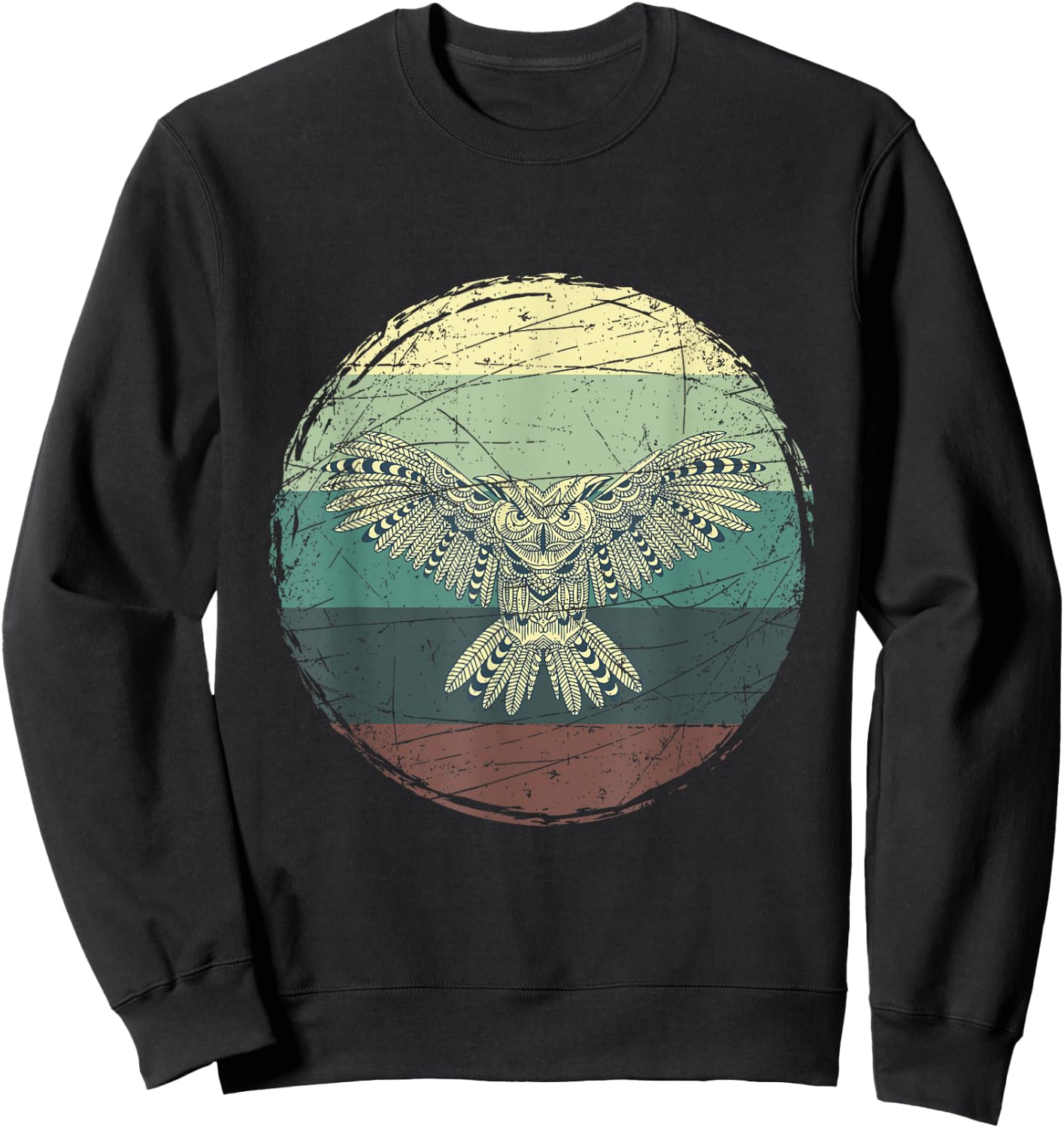 Retro Owl Sweatshirt - Sweatshirt | Black