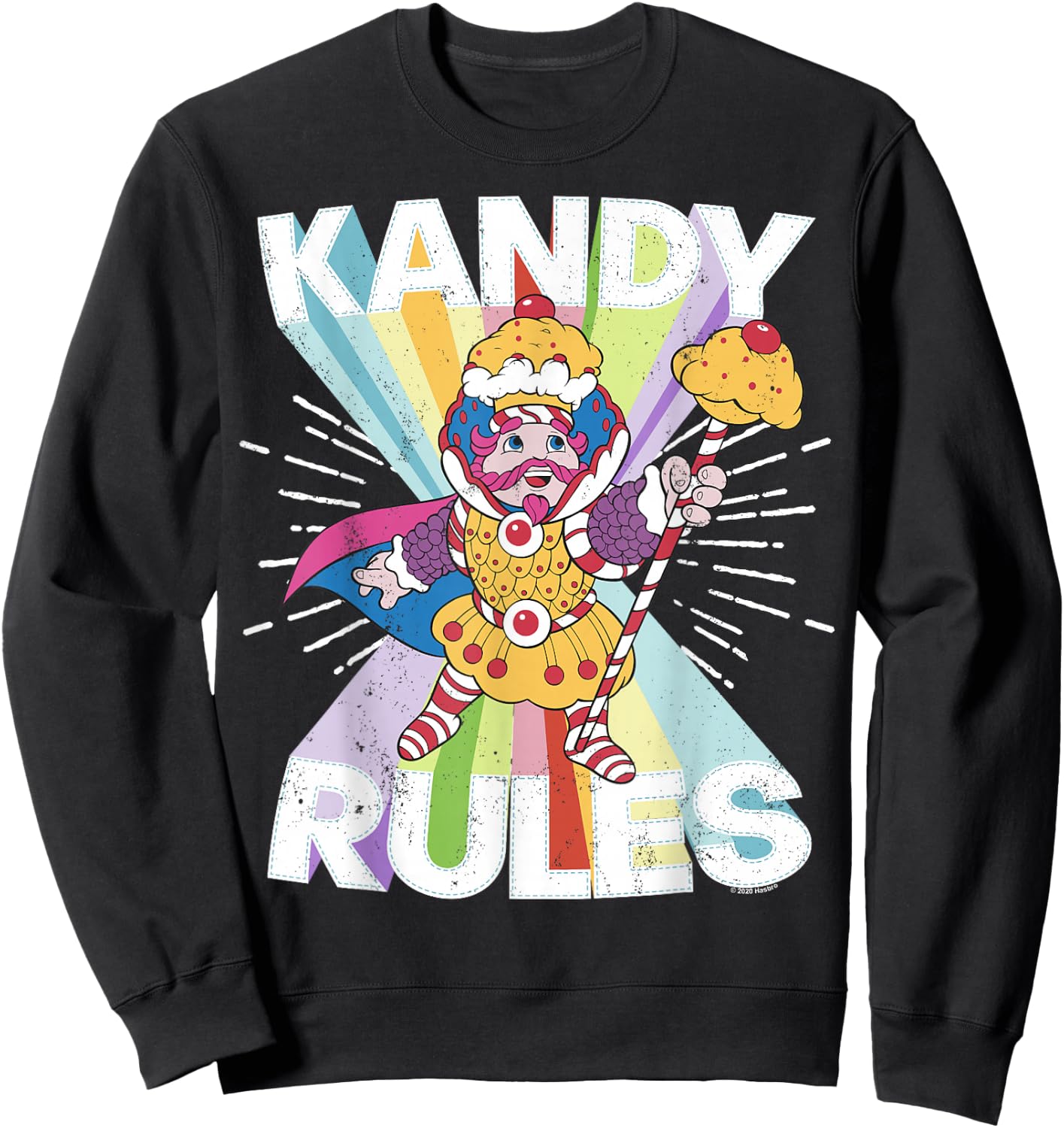 Candy Land Kandy Rules Rainbow King Kandy Vintage Sweatshirt - Sweatshirt | Black