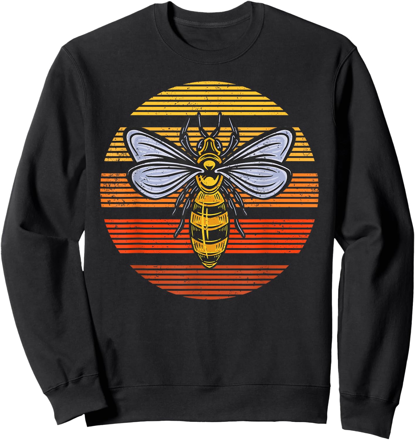 Wasp Insect Bird Lover Gift Vintage Retro Wasp Sweatshirt - Sweatshirt | Black