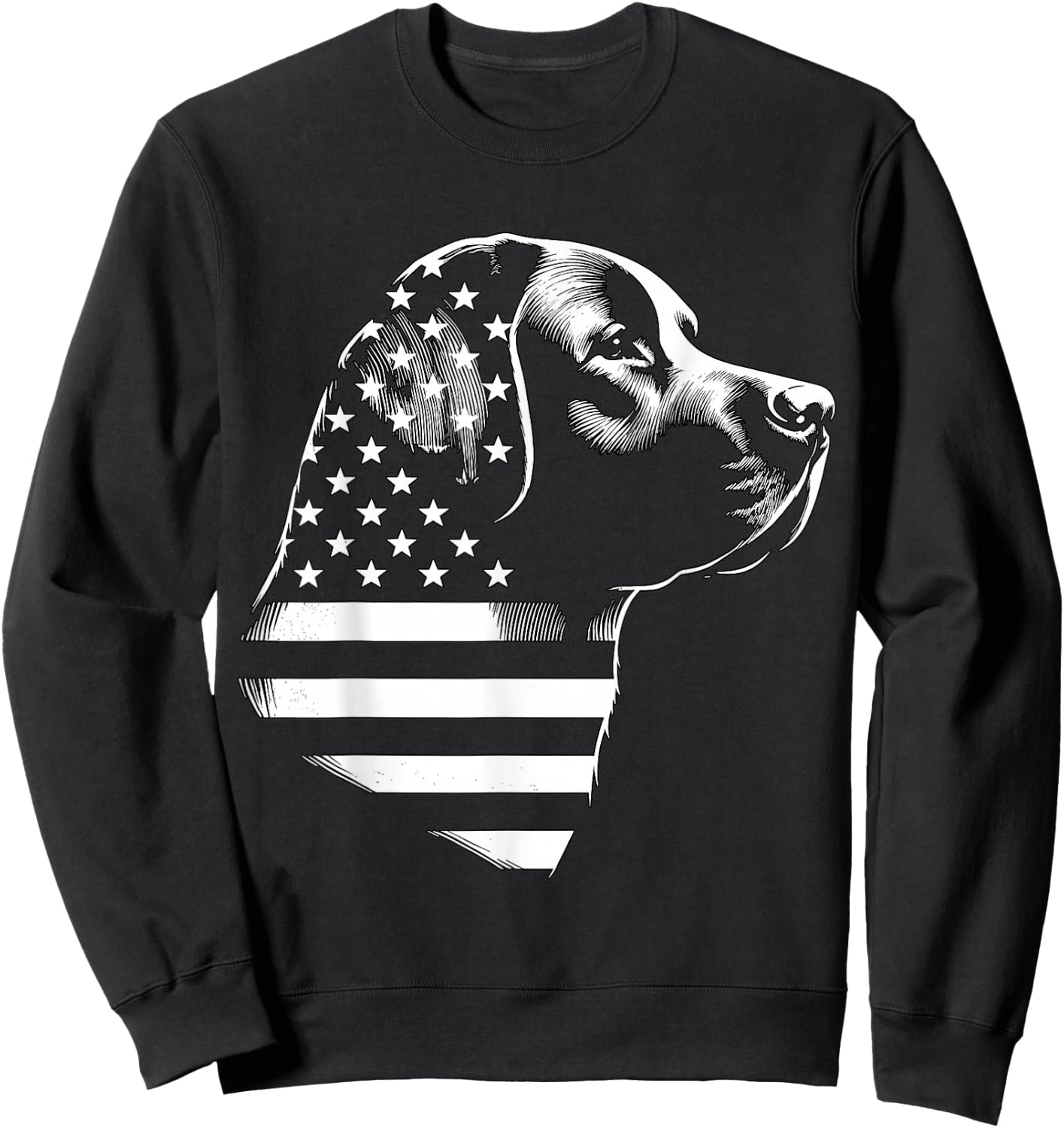 Patriotic Black Labrador Black Lab 4th of July Sweatshirt - Sweatshirt | Black