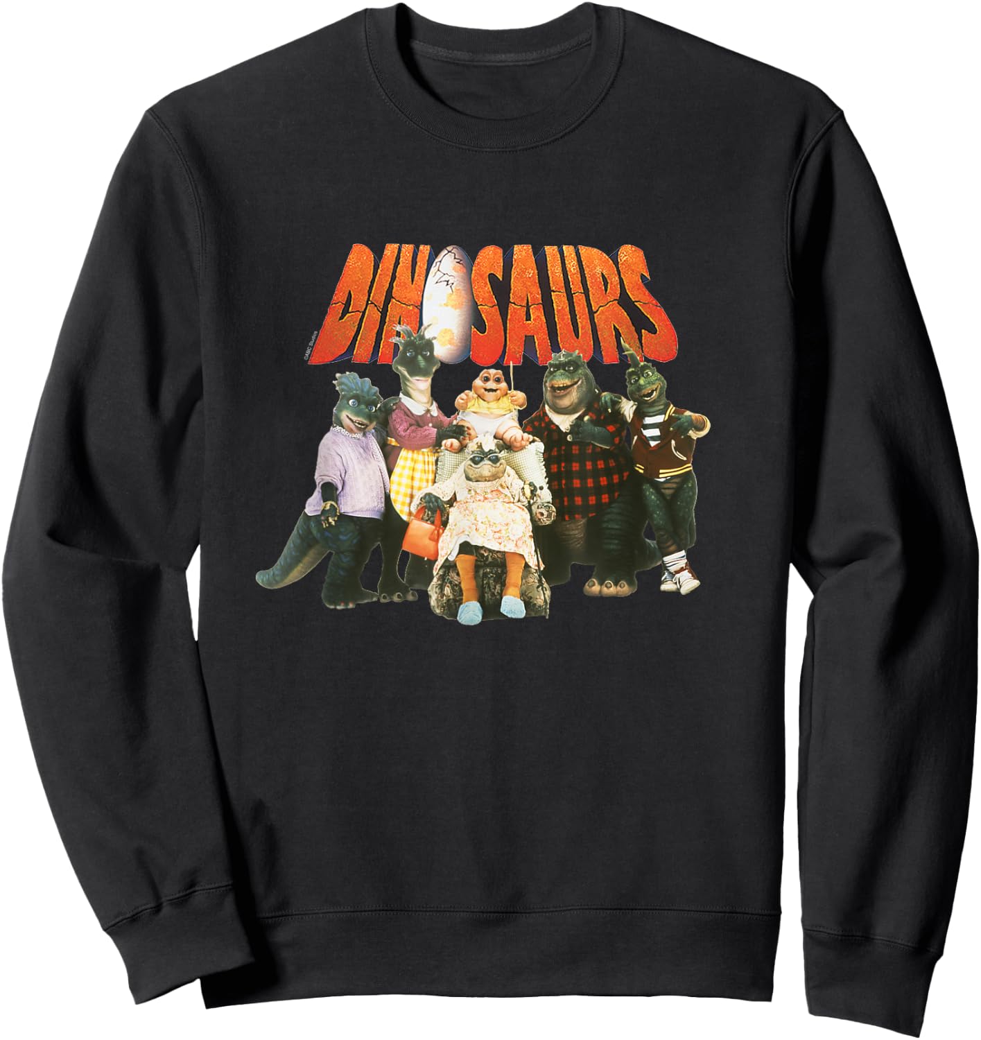 Dinosaurs Group with Logo Sweatshirt - Sweatshirt | Black