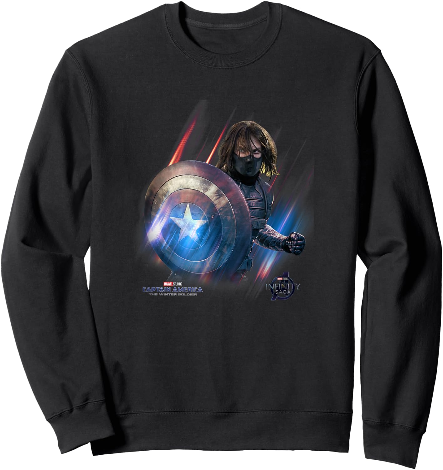 Marvel Year of The Shield Winter Soldier Swipe Sweatshirt - Sweatshirt | Black