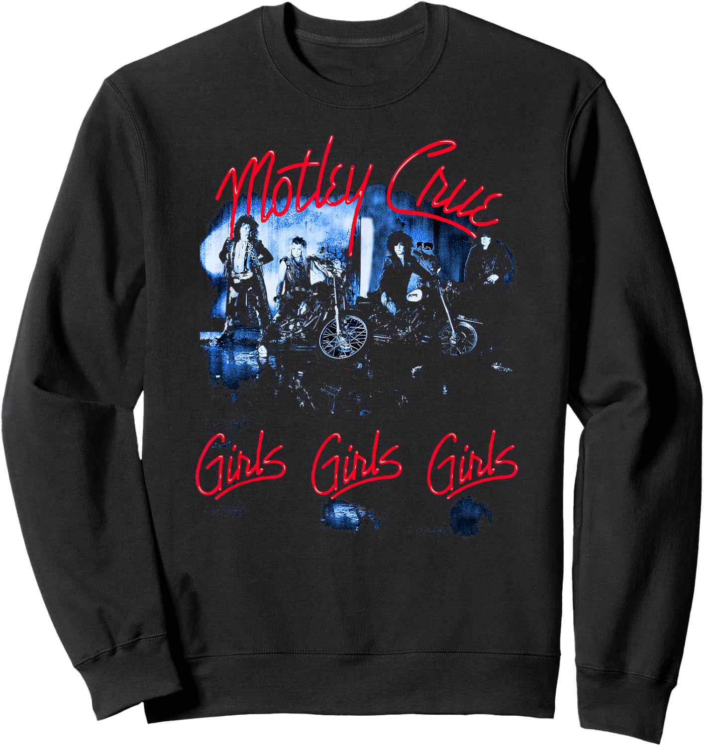 Mötley Crüe - Girls Girls Tracklist Sweatshirt - Sweatshirt | Black