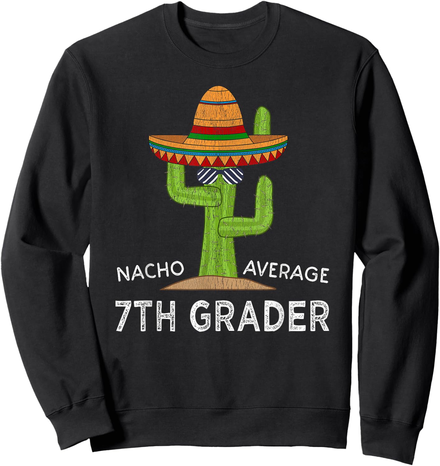 Fun Seventh Grader Back To School | Funny 7th Grade Student Sweatshirt - Sweatshirt | Black