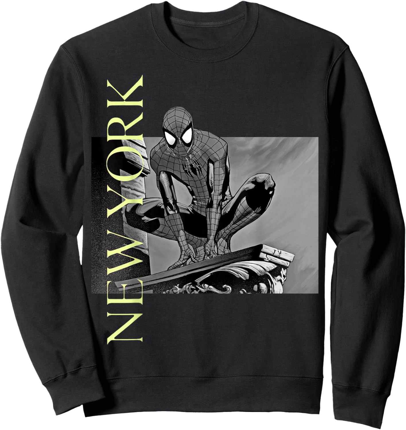 Marvel Spider-Man New York Portrait Sweatshirt - Sweatshirt | Black