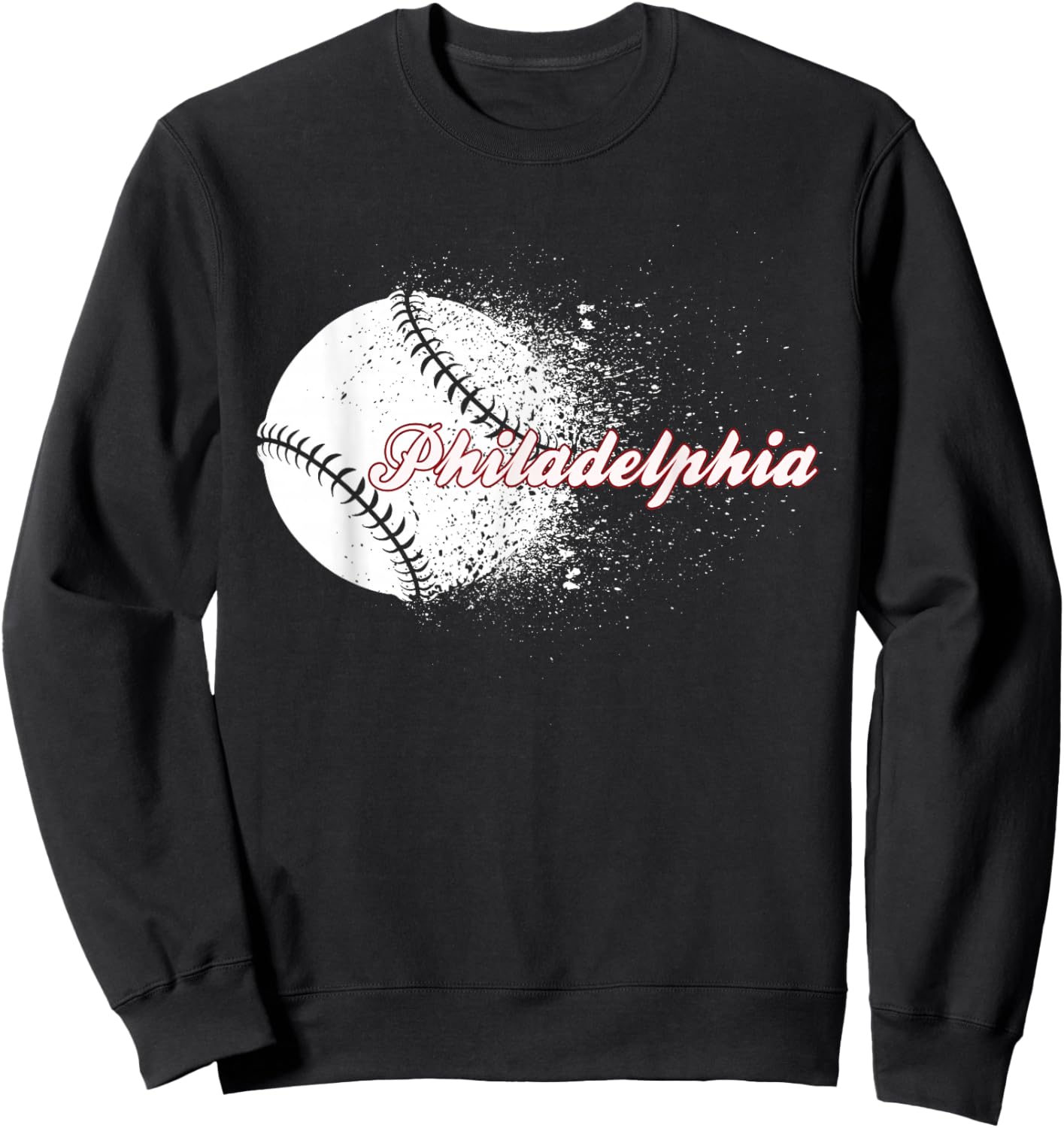 Philadelphia Baseball Skyline Philly Men Women Sweatshirt - Sweatshirt | Black