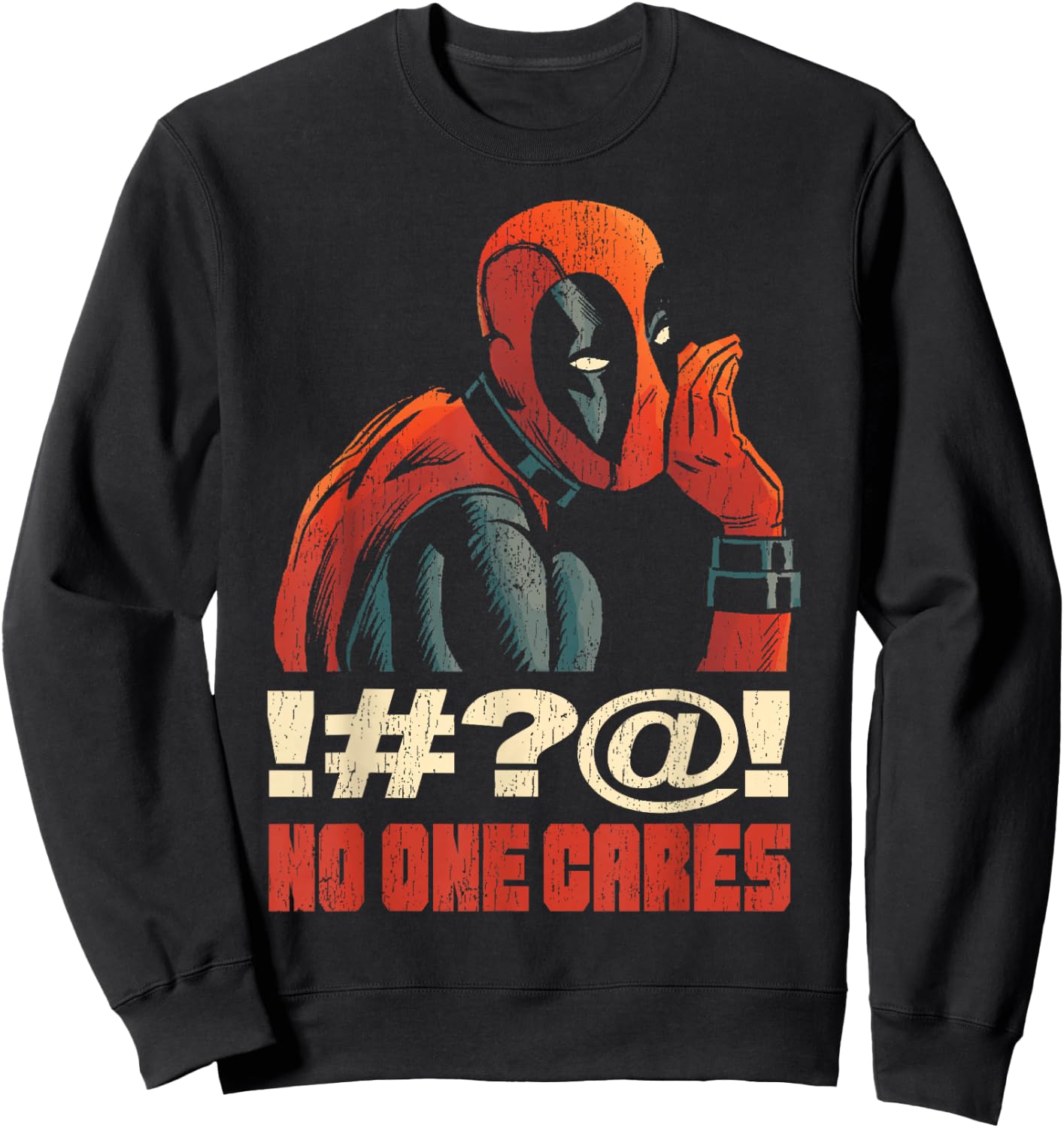 Marvel Deadpool 30th No One Cares Sweatshirt - Sweatshirt | Black