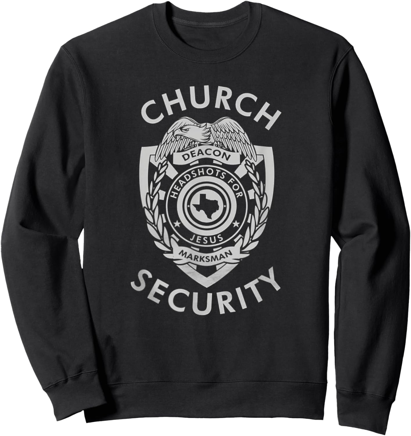 Church Security Deacon Headshots For Jesus Sweatshirt - Sweatshirt | Black