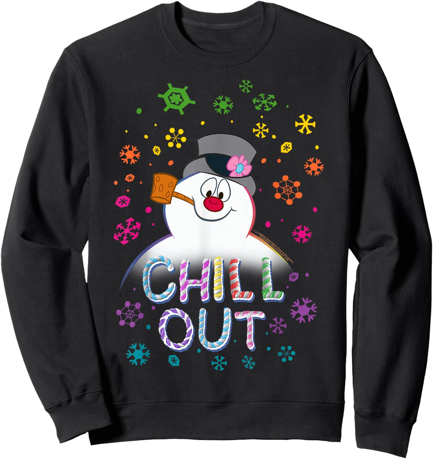 Frosty The Snowman Chill Out Portrait Sweatshirt - Sweatshirt | Black