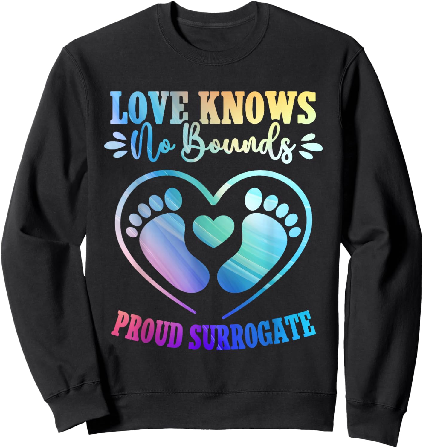 Pregnant Surrogate Mom Surro Mama Sweatshirt - Sweatshirt | Black