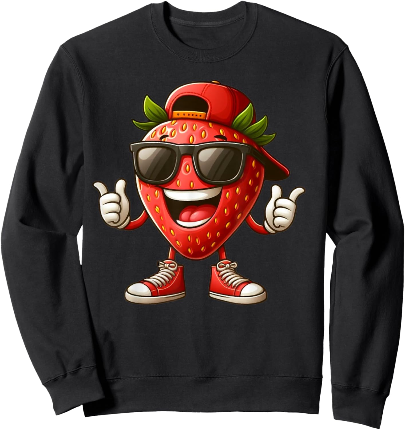 Beautiful strawberry costume for boys and girls Sweatshirt - Sweatshirt | Black
