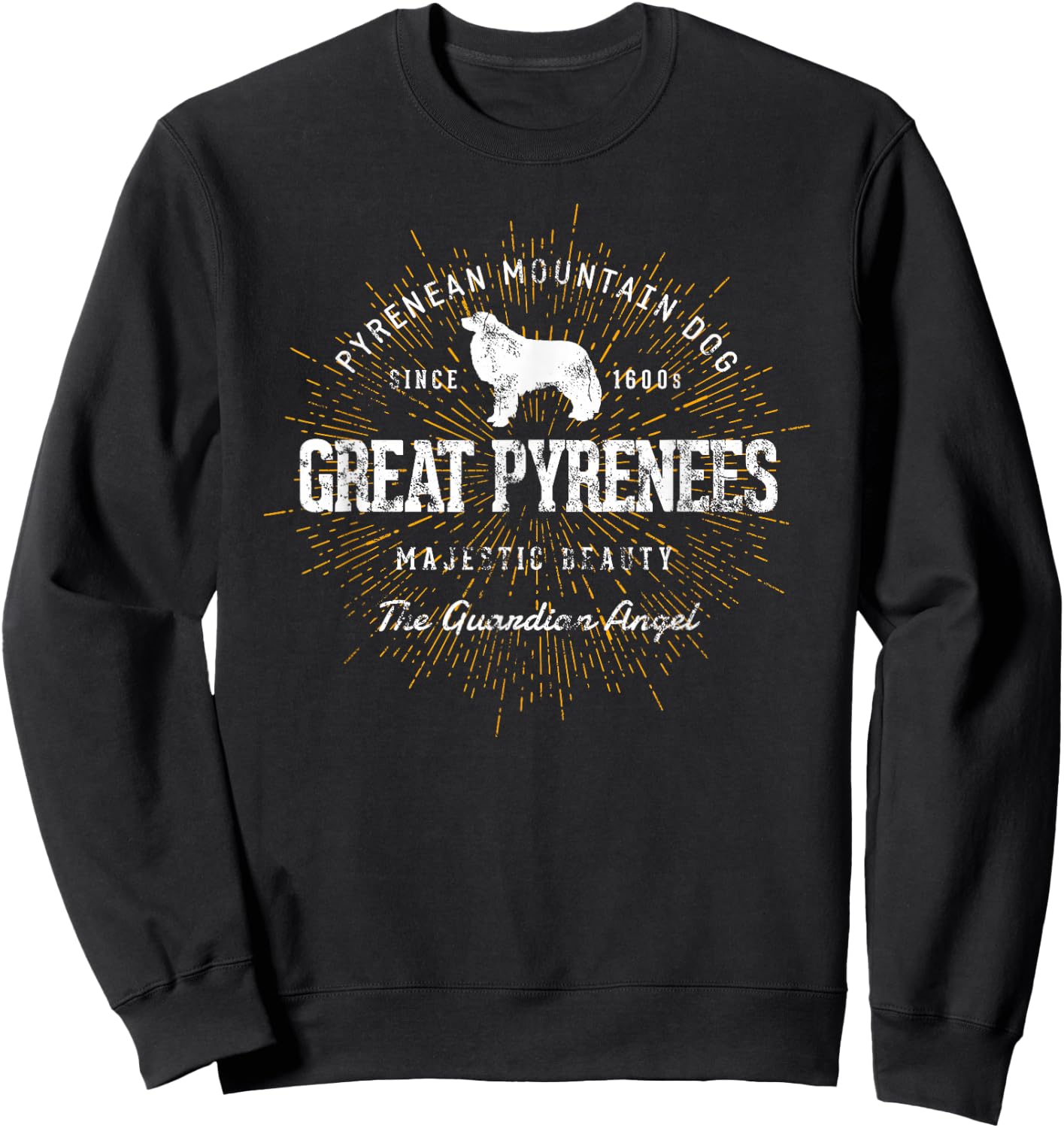 Vintage Great Pyrenees Retro Sweatshirt - Sweatshirt | Black