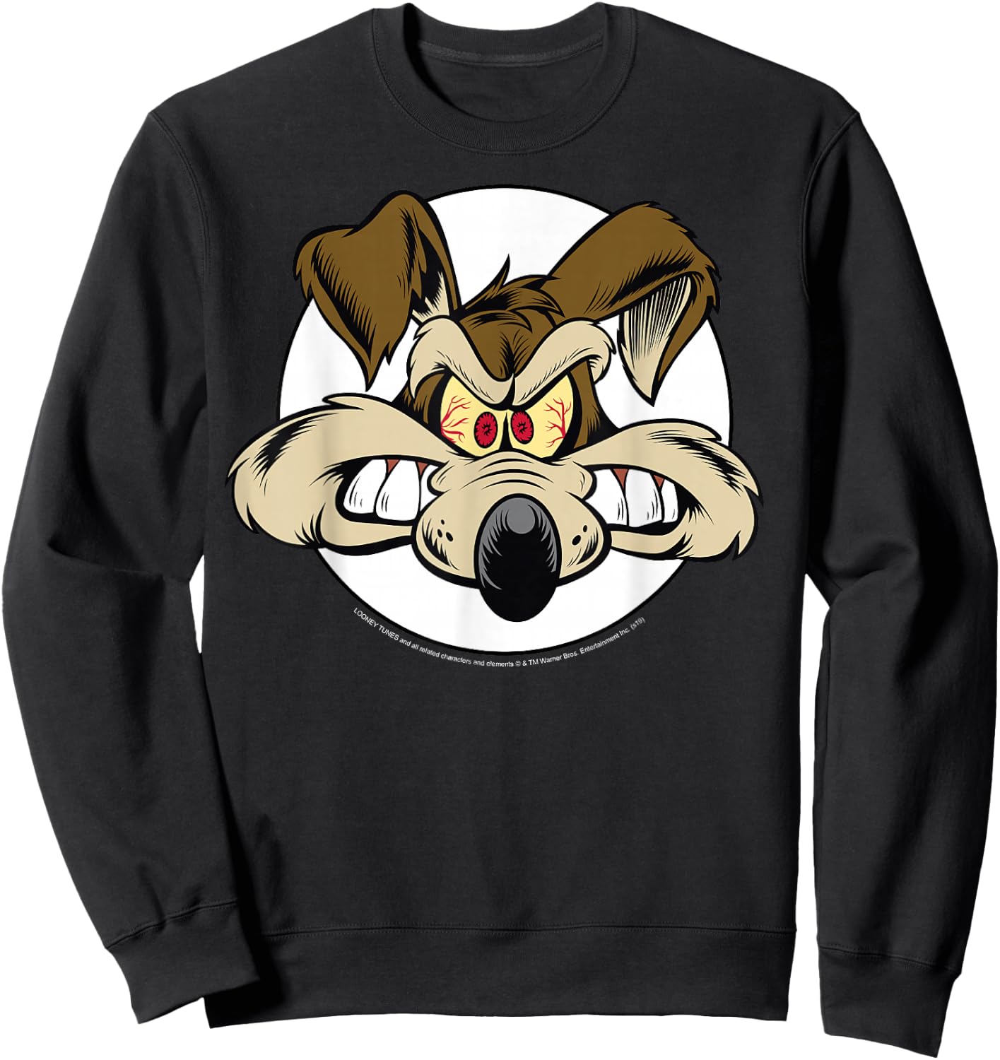 Looney Tunes Wile E. Coyote Angry Big Face Sweatshirt - Sweatshirt | Black