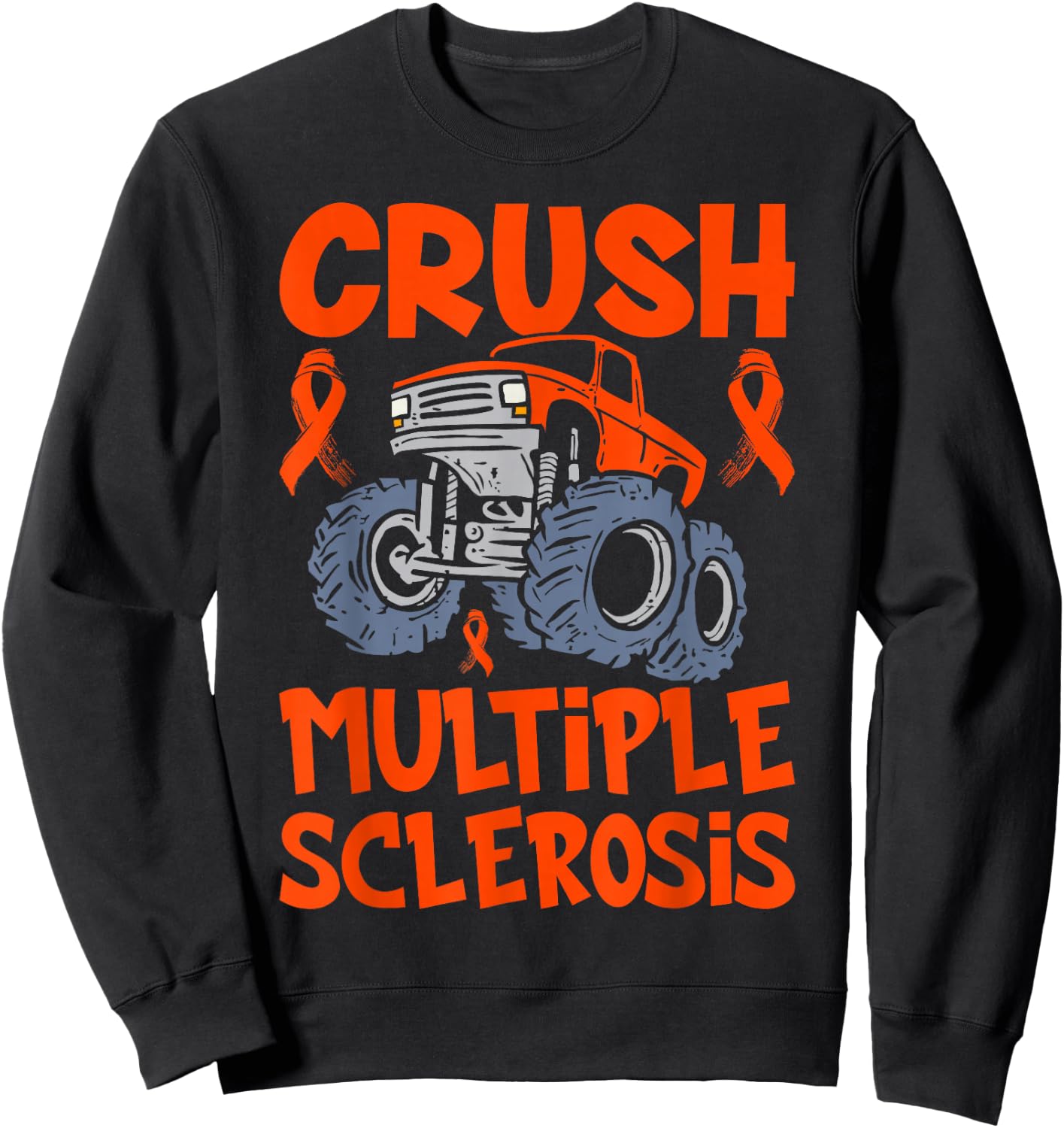 Crush Multiple Sclerosis Awareness Design Men Boys Sweatshirt - Sweatshirt | Black