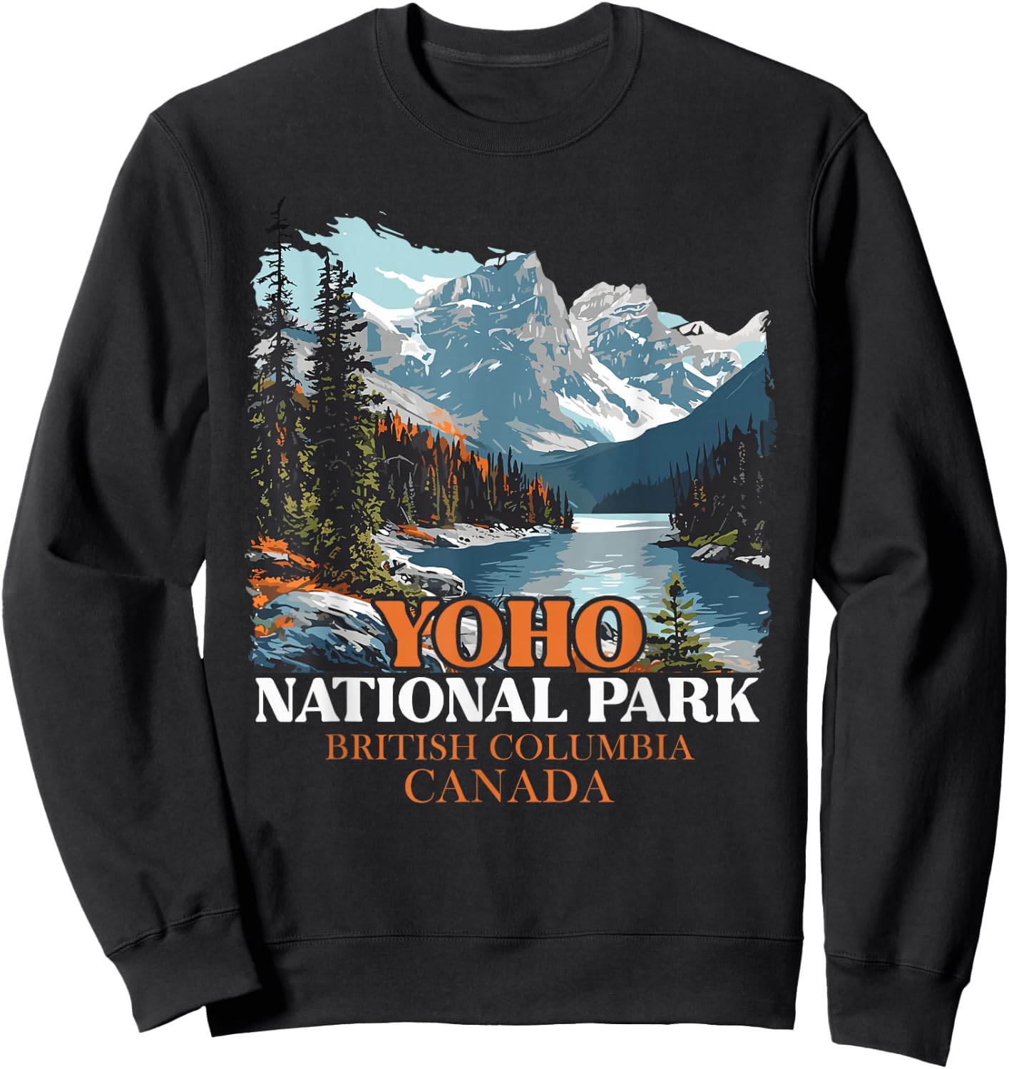 Yoho National Park British Columia Canada Sweatshirt - Sweatshirt | Black
