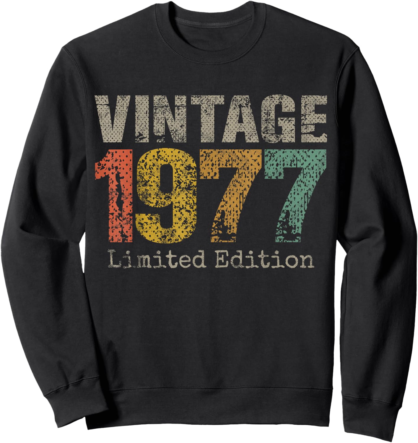 Vintage 1977 Limited Edition 48th Birthday Gifts 48 Year Old Sweatshirt - Sweatshirt | Black