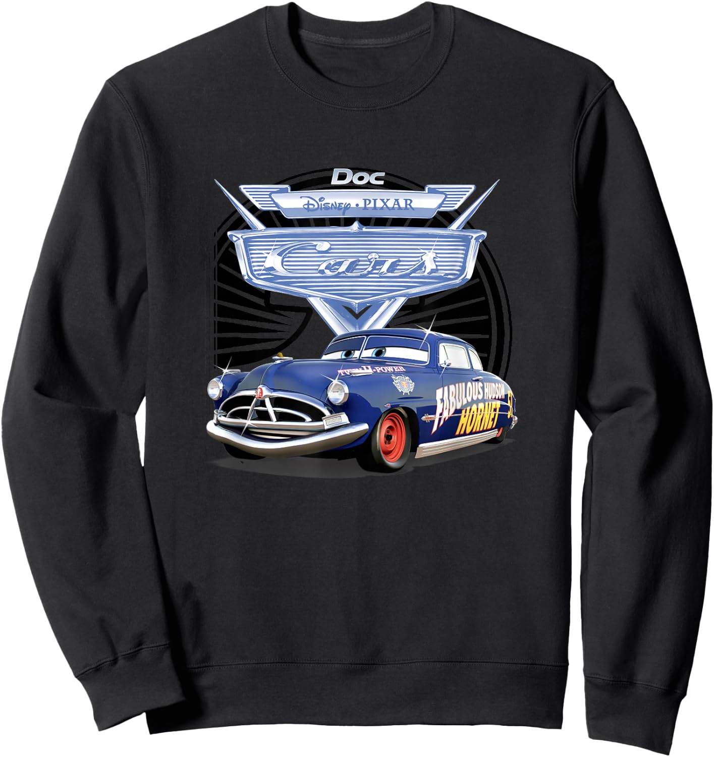 Disney Pixar Cars Fabulous Hudson Hornet Portrait Sweatshirt - Sweatshirt | Black