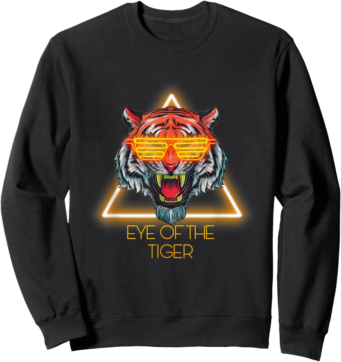 Motivational "Tiger Eye" Quote Sweatshirt - Sweatshirt | Black